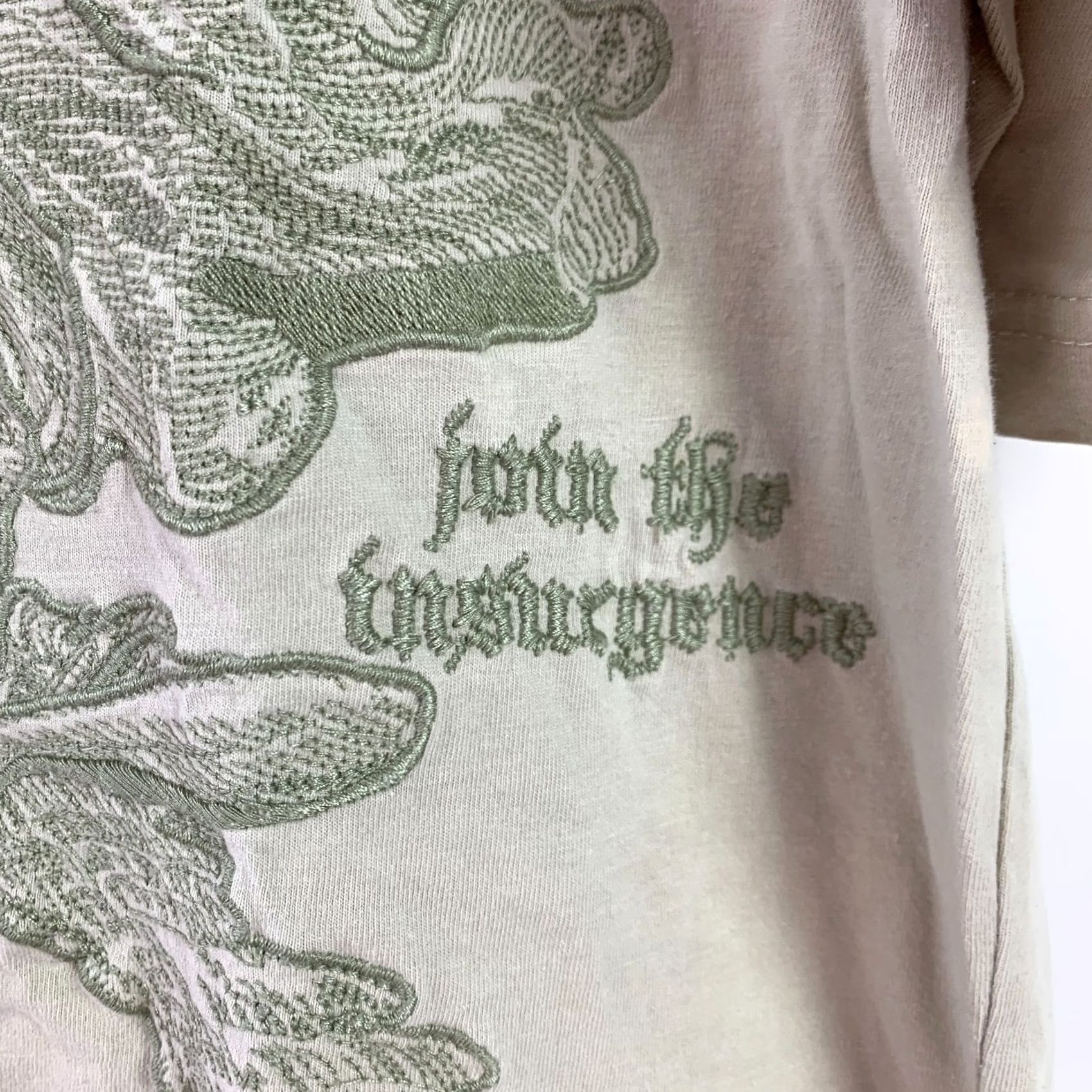 Vintage VINTAGE Nostic Fallen Angel Join The Insurgence Rhinestone Tee T-Shirt L Tan Unisex Adults Large Graphic Print Crew Neck Short Sleeve Cotton Size US L / EU 52-54 / 3 - 6 Thumbnail