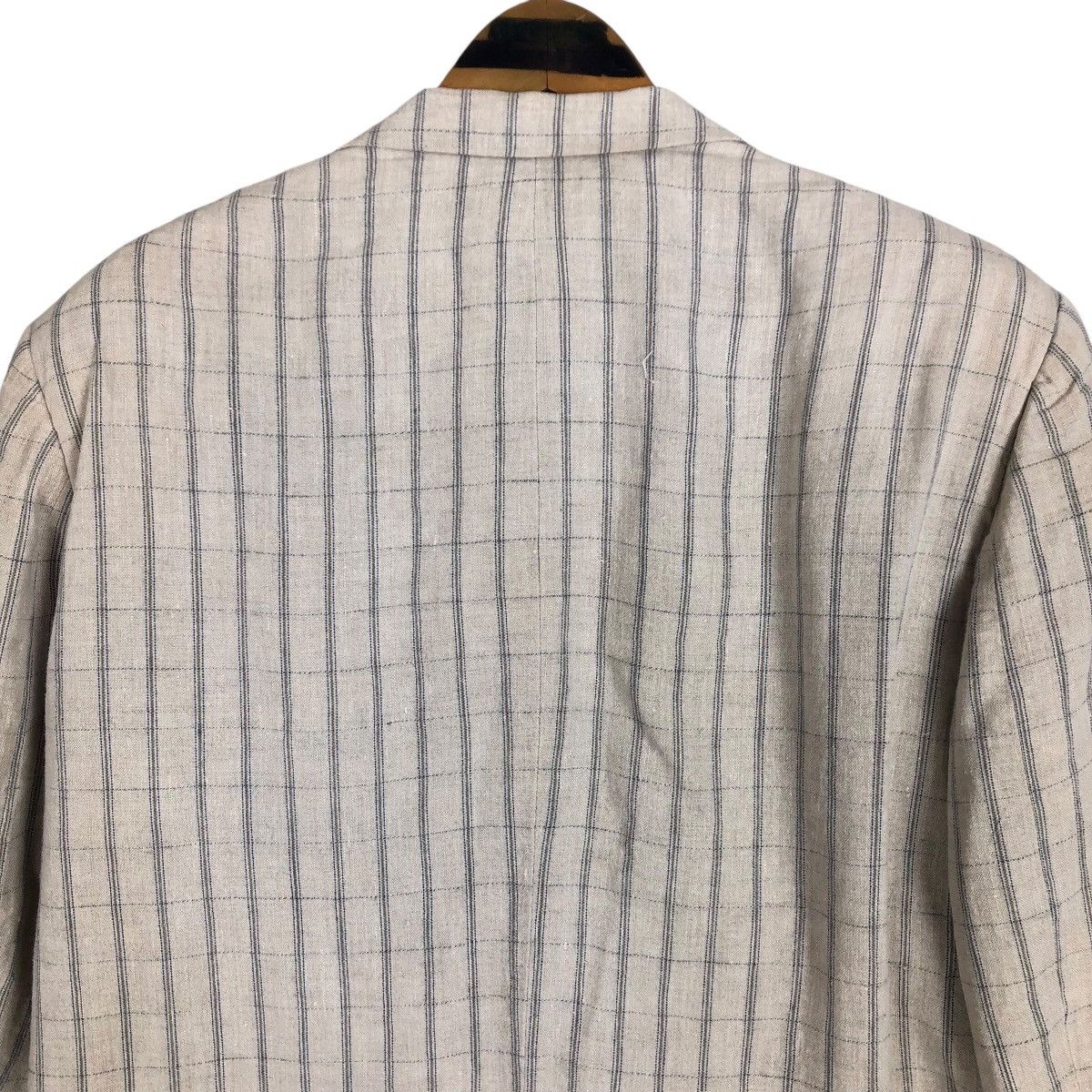 Comme des Garcons Homme Vintage Comme Des Garcons Homme S/S 1991 Linen Plaid Blazer Size US S / EU 44-46 / 1 - 12 Thumbnail