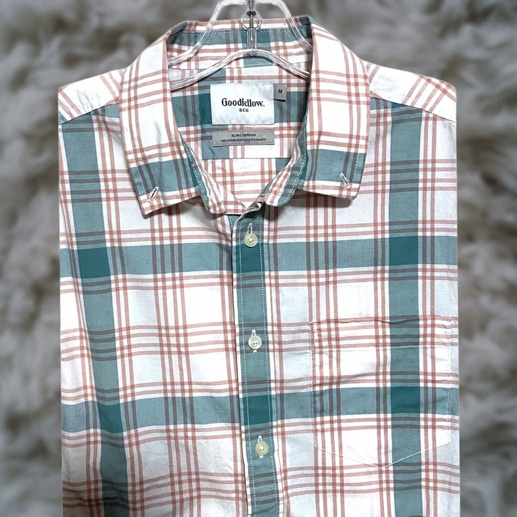 Vintage Goodfellow Slim Northrop Green Plaid Button Shirt Mens M Preppy Coastal Office Size US M / EU 48-50 / 2 - 1 Thumbnail