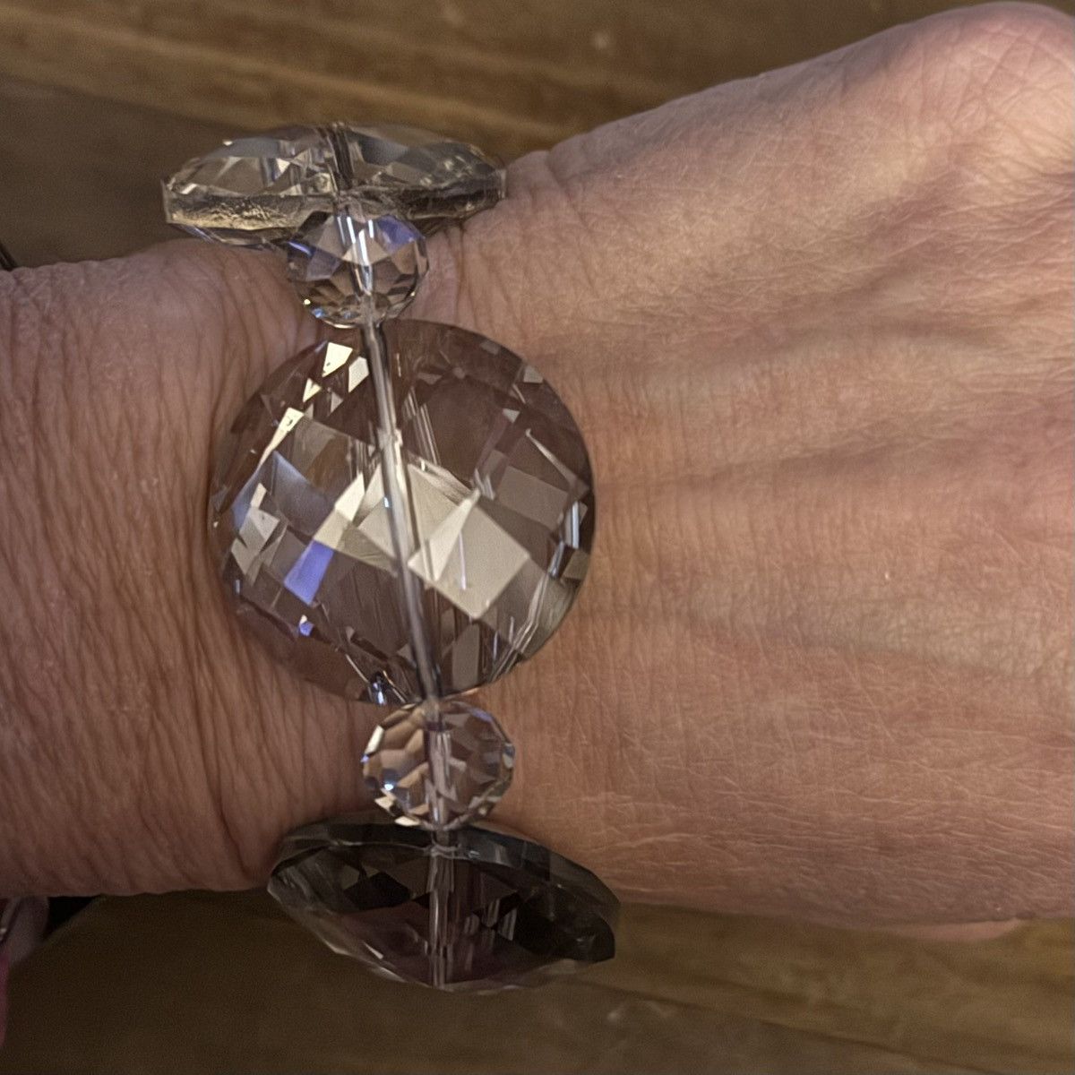 Other Stephan & Co. clear faceted glass bead stretch bracelet Size ONE SIZE - 4 Thumbnail