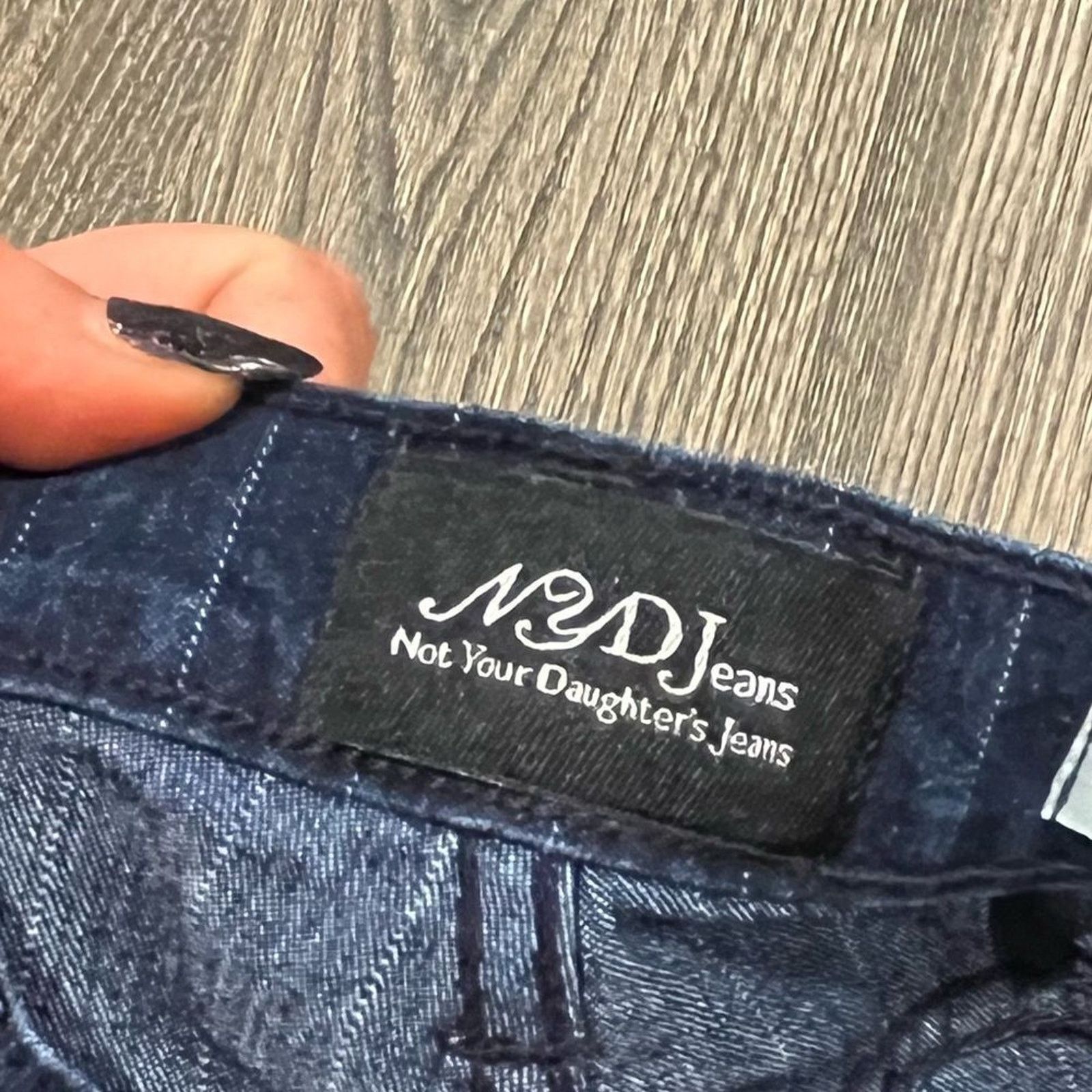 NYDJ Not your daughters jeans Straight Leg Pants Pin Stripe Siz 4 Size 27" / US 4 / IT 40 - 6 Thumbnail
