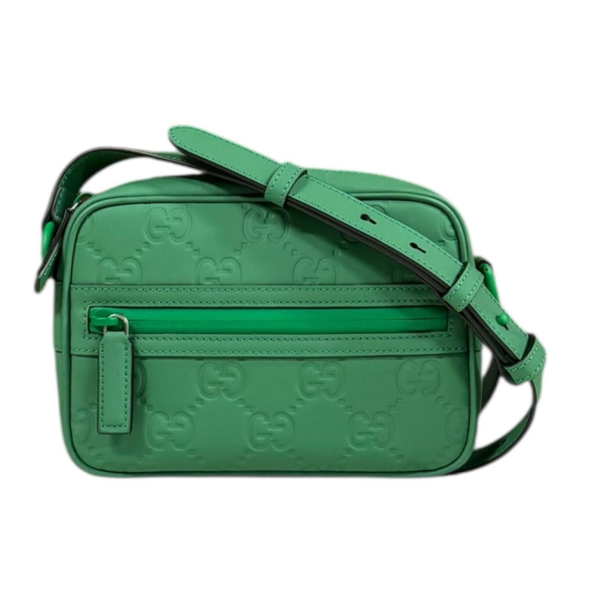 Gucci Pre-owned Gucci GG Rubber Effect Mini Shoulder Bag, Green, Women's, 771321. Size ONE SIZE - 1 Thumbnail