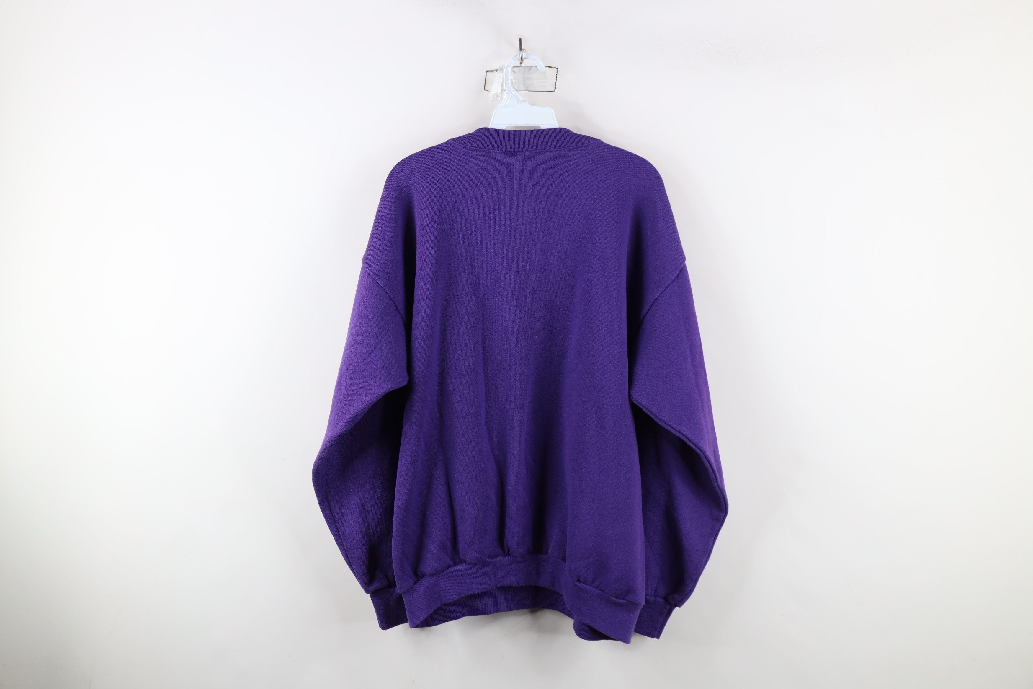 Vintage Vintage 90s Streetwear Snow Birds Sweatshirt Purple USA Size L / US 10 / IT 46 - 10 Thumbnail