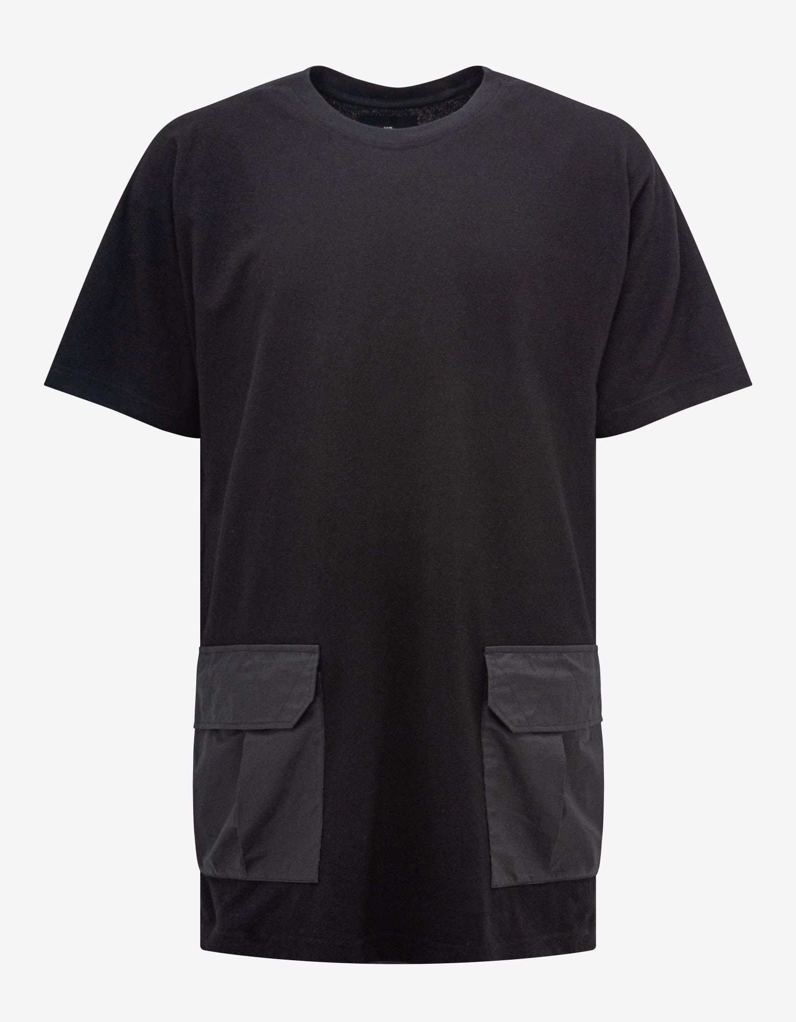 image of Y 3 Black Crepe Jersey Pocket T-Shirt, Men's (Size XS)