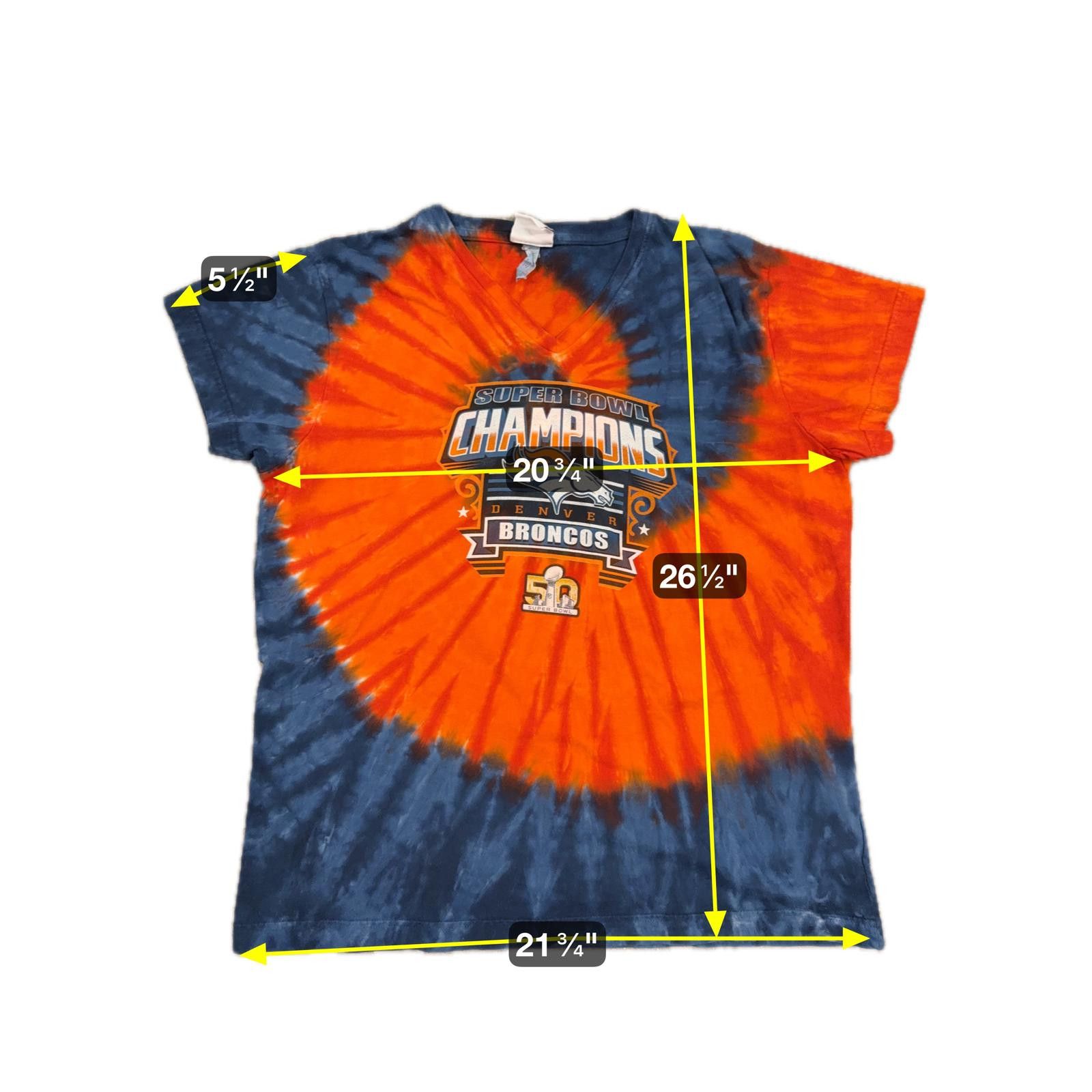 Majestic Majestic Broncos Super Bowl 50 Champs Tie-Dye Shirt XL Size XL / US 12-14 / IT 48-50 - 6 Thumbnail