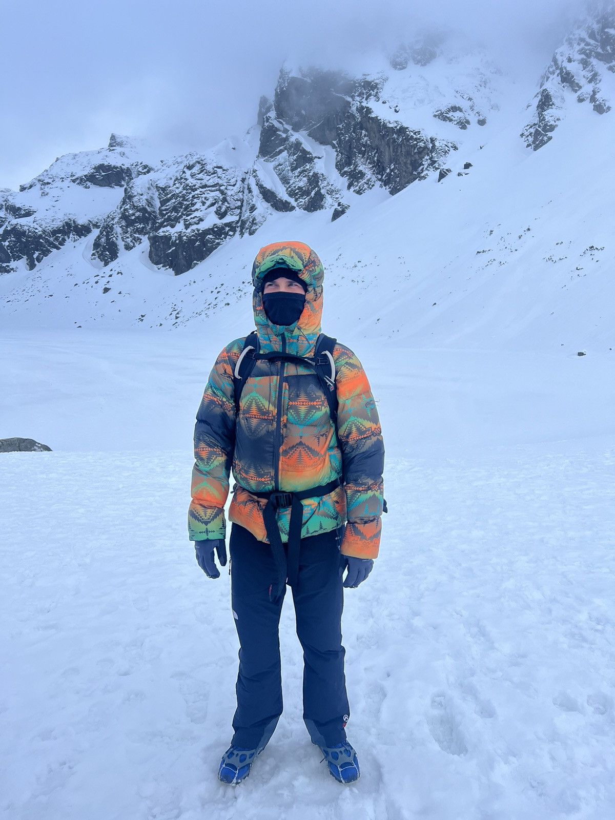 image of Vintage Nike Acg Pendleton Aztec Down Jacket Puffer, Men's (Size Large)