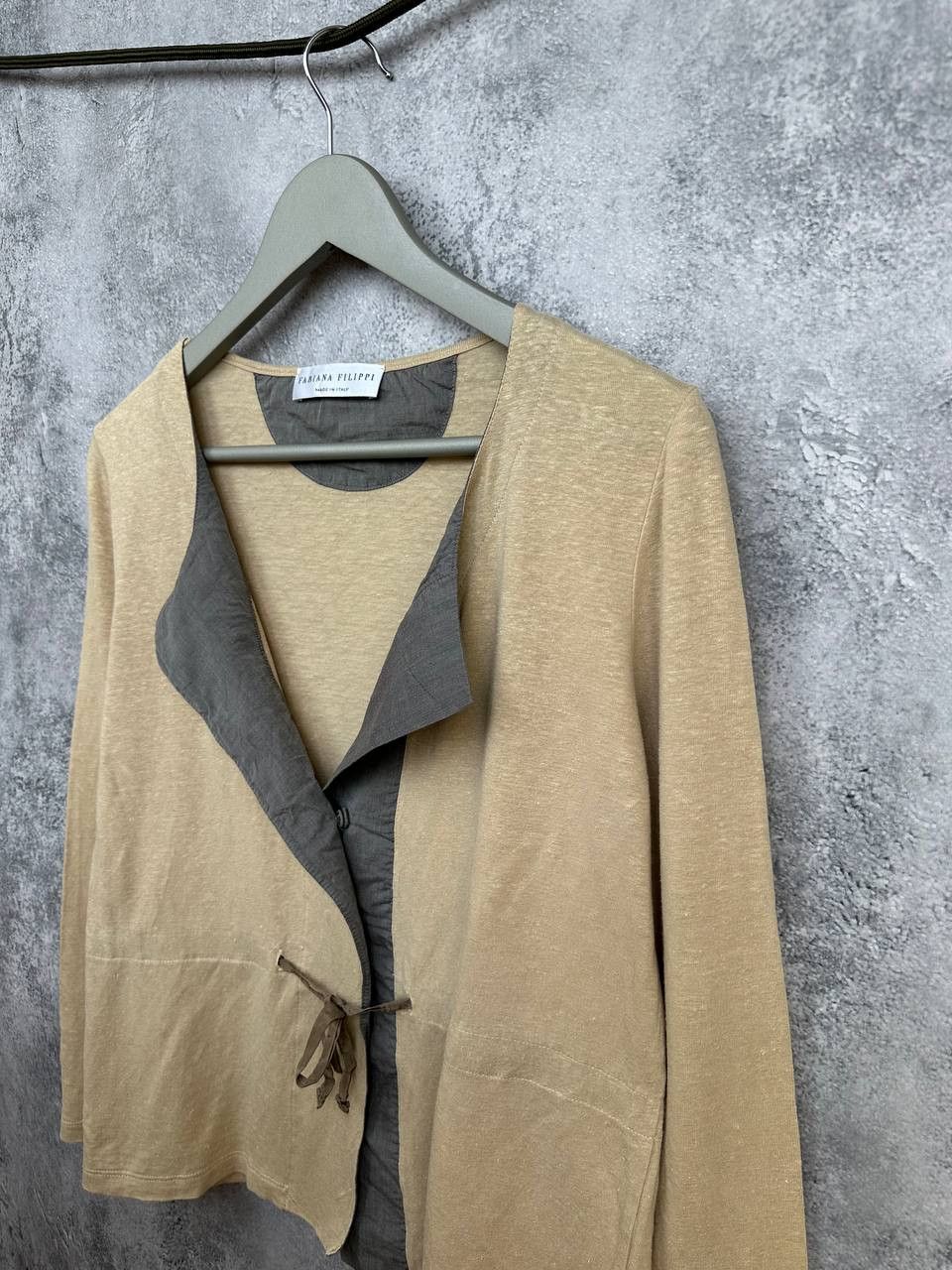 Fabiana Filippi Fabiana Filippi Linen/Cotton Lightweight Tie Front Cardigan Size S / US 4 / IT 40 - 5 Thumbnail