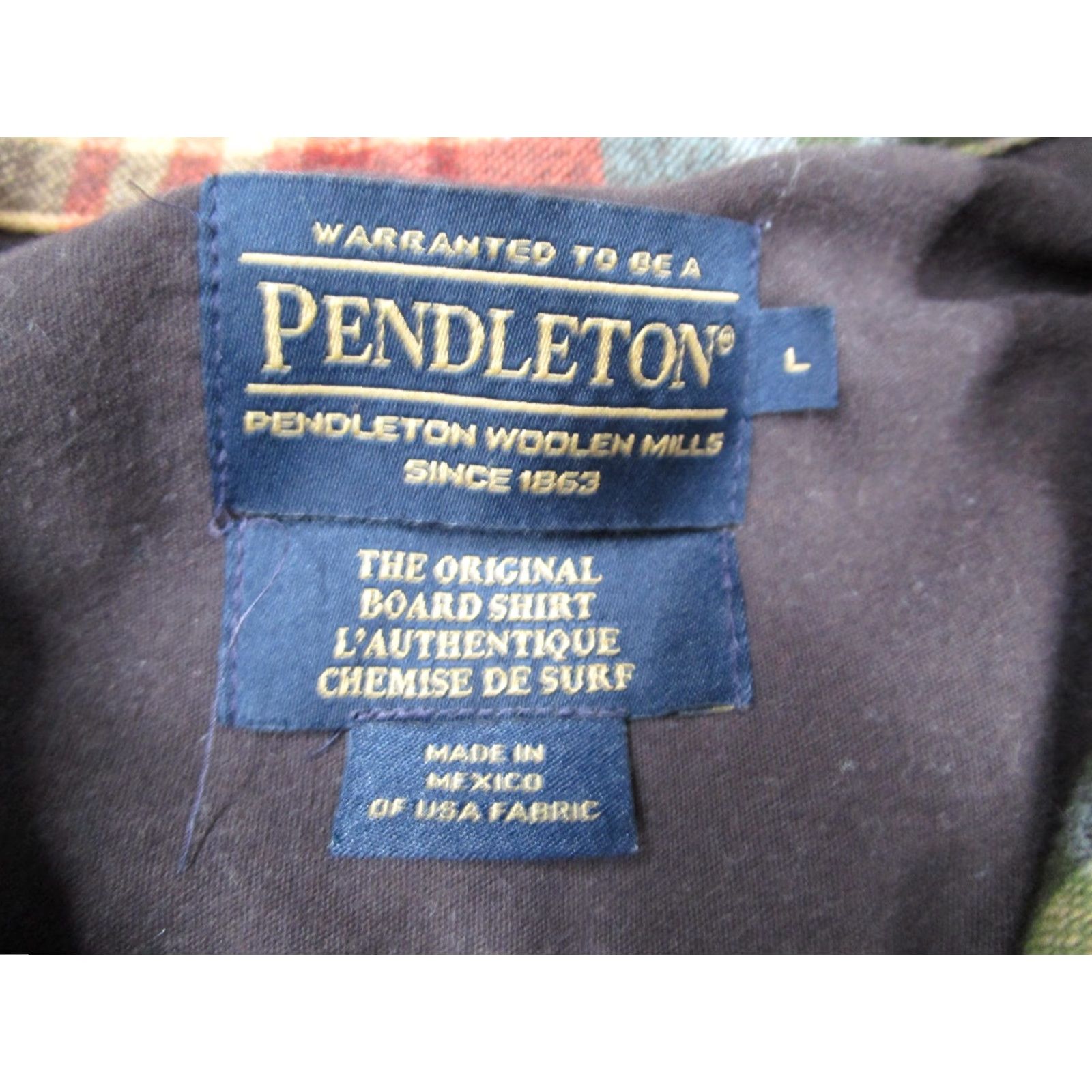 Pendleton Pendleton Board Shirt Mens L Multicolor Plaid Wool Flannel Lined Casual Surf Button-Up Size US L / EU 52-54 / 3 - 3 Thumbnail