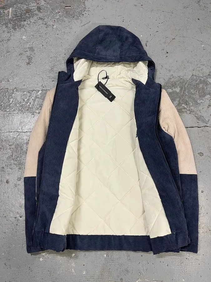Daniele Alessandrini 2000s Daniele Alessandrini Blue & Cream Velvet Hooded Jacket Size US L / EU 52-54 / 3 - 8 Thumbnail