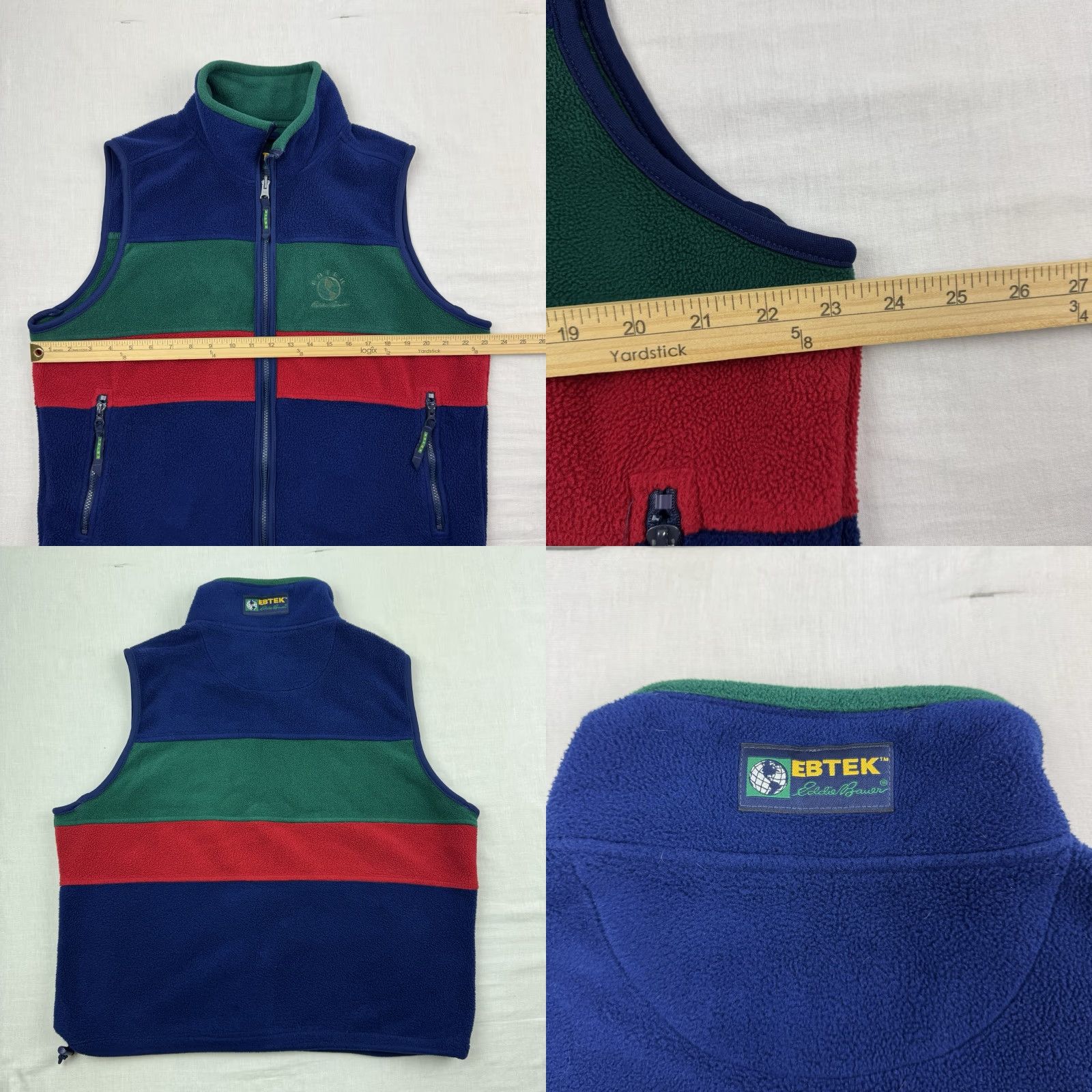 Eddie Bauer Vintage Eddie Bauer Ebtek Fleece Vest Adult Small Outdoor Striped Collared Size US S / EU 44-46 / 1 - 8 Thumbnail
