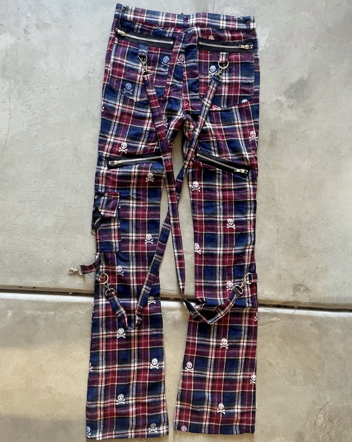 Other Wrstwrstwrst Skull Plaid Bondage Denim Size US 32 / EU 48 - 3 Thumbnail