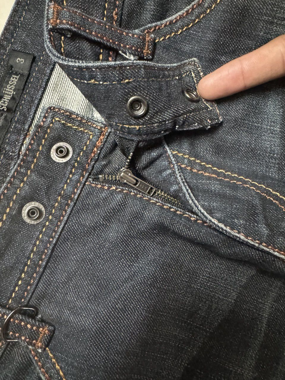 Vintage FLARE Vintage Schlussel Mudwash Distressed Bootcut Sick Jean Size US 31 - 9 Thumbnail
