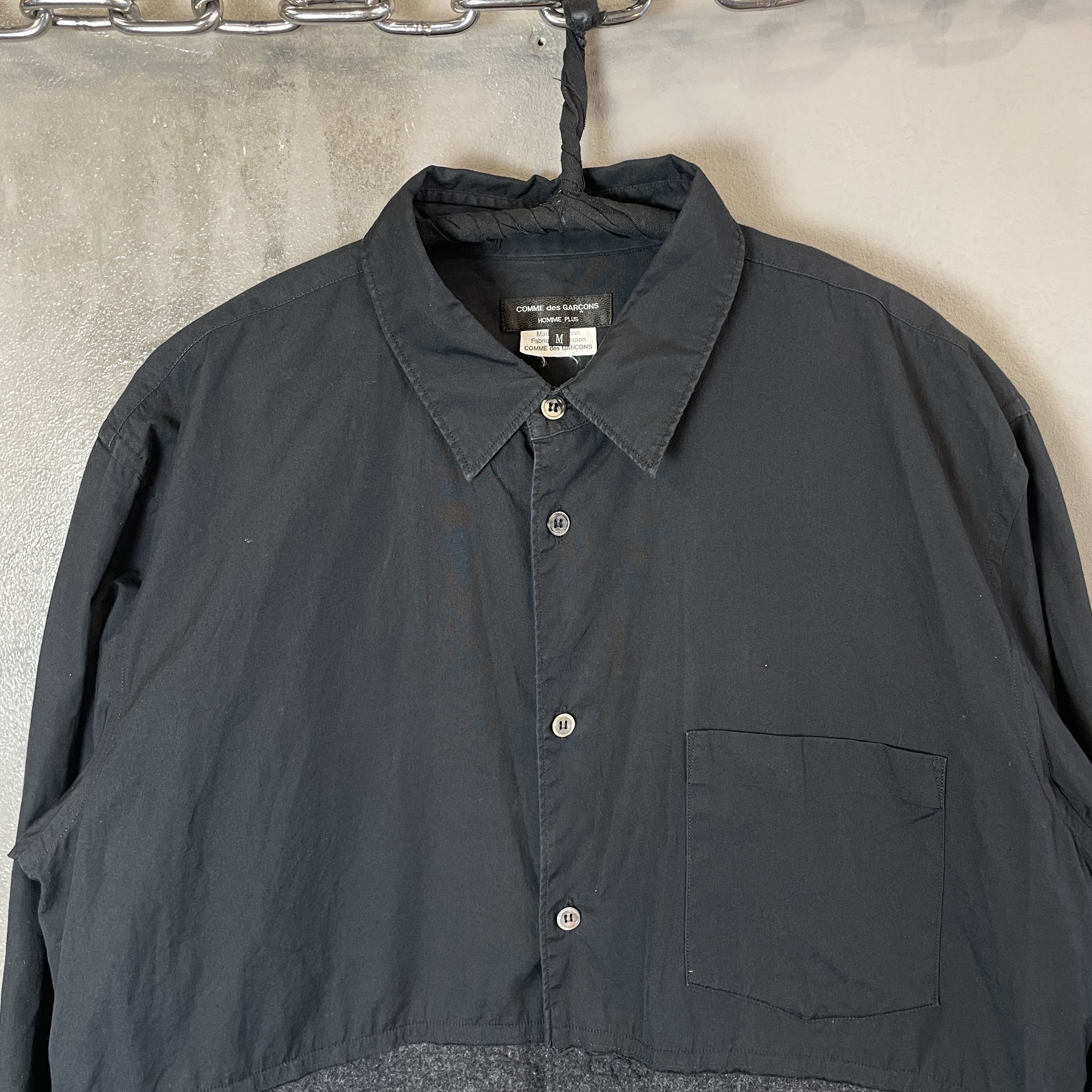 Comme des Garcons Homme Plus Comme des Garçons Homme Plus 2015 S/S Raw Edge Panel Shirt Size US M / EU 48-50 / 2 - 3 Thumbnail