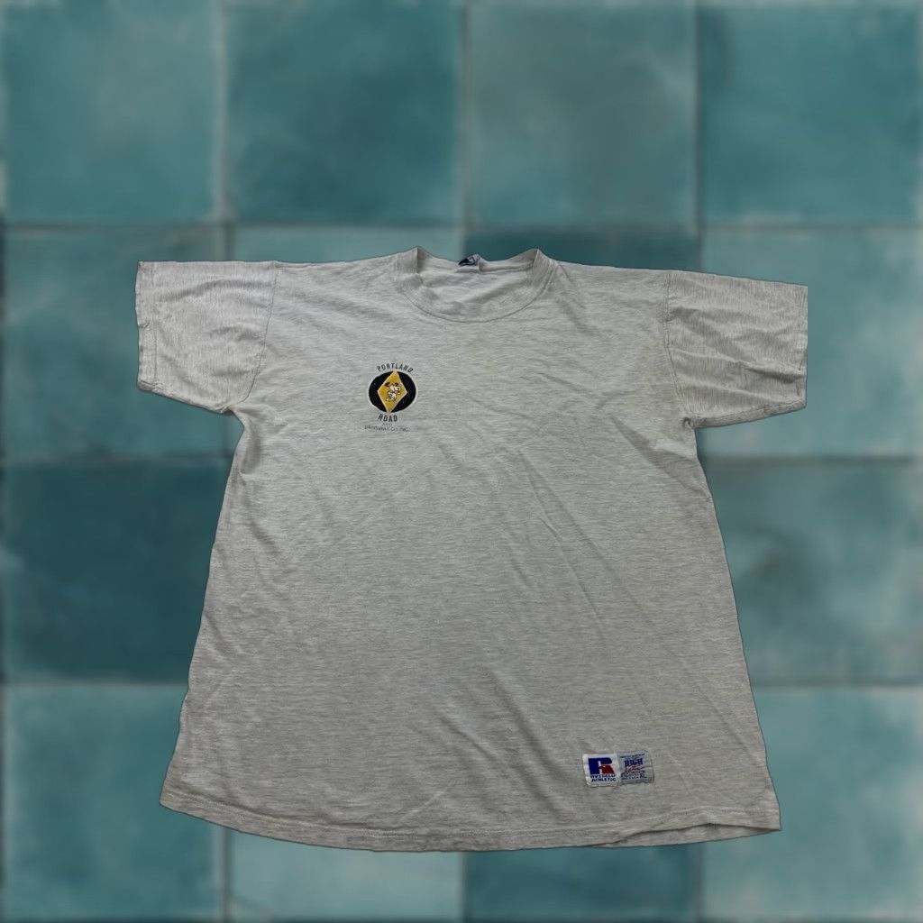 Russell Athletic VINTAGE Russell Athletic Shirt Mens XL Gray USA Portland Road Driveway Graphic Print Crew Neck Short Sleeve T-Shirt Size US XL / EU 56 / 4 - 1 Thumbnail