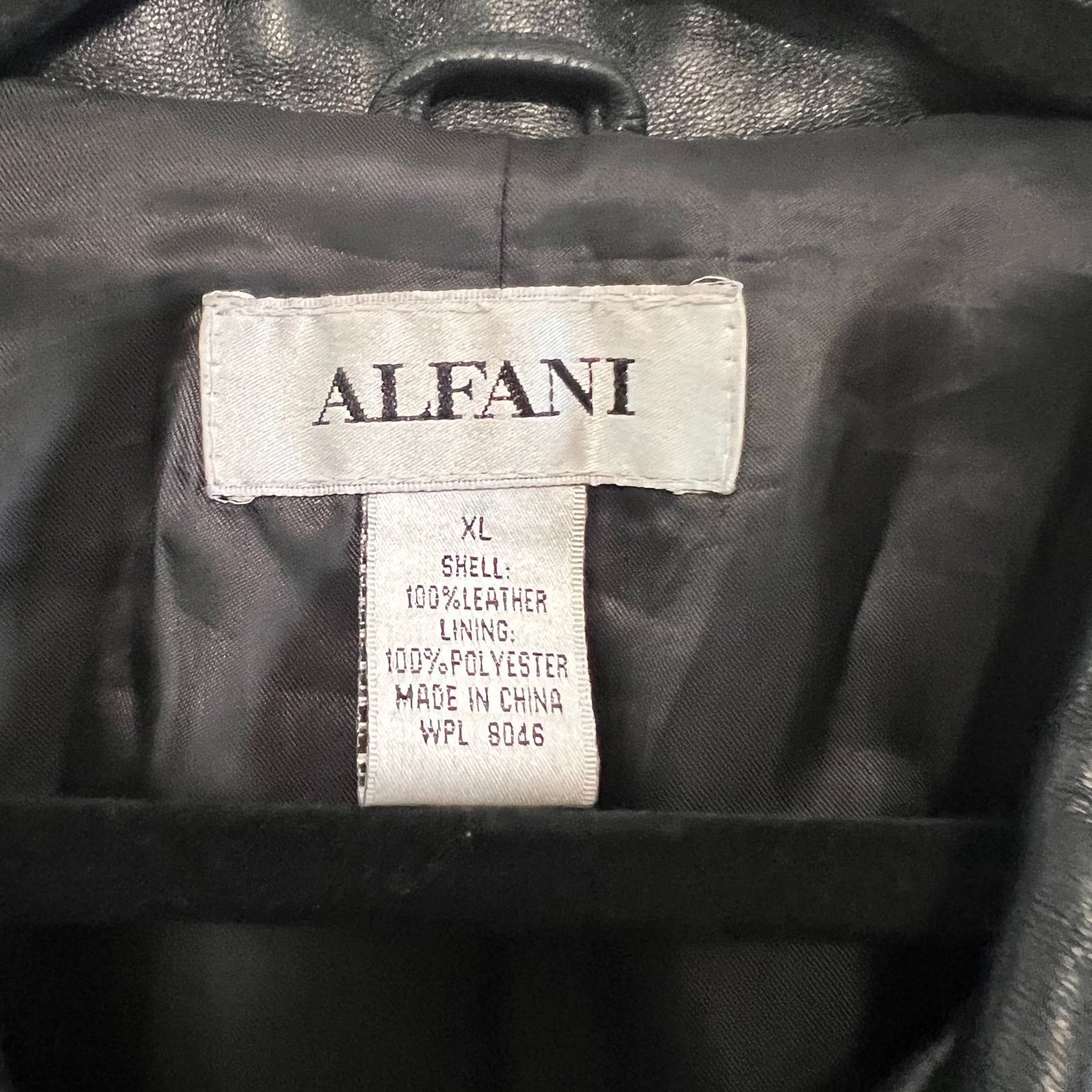 Alfani Vintage Alfani Soft Black Leather Button Down Jacket XL Size XL / US 12-14 / IT 48-50 - 6 Thumbnail