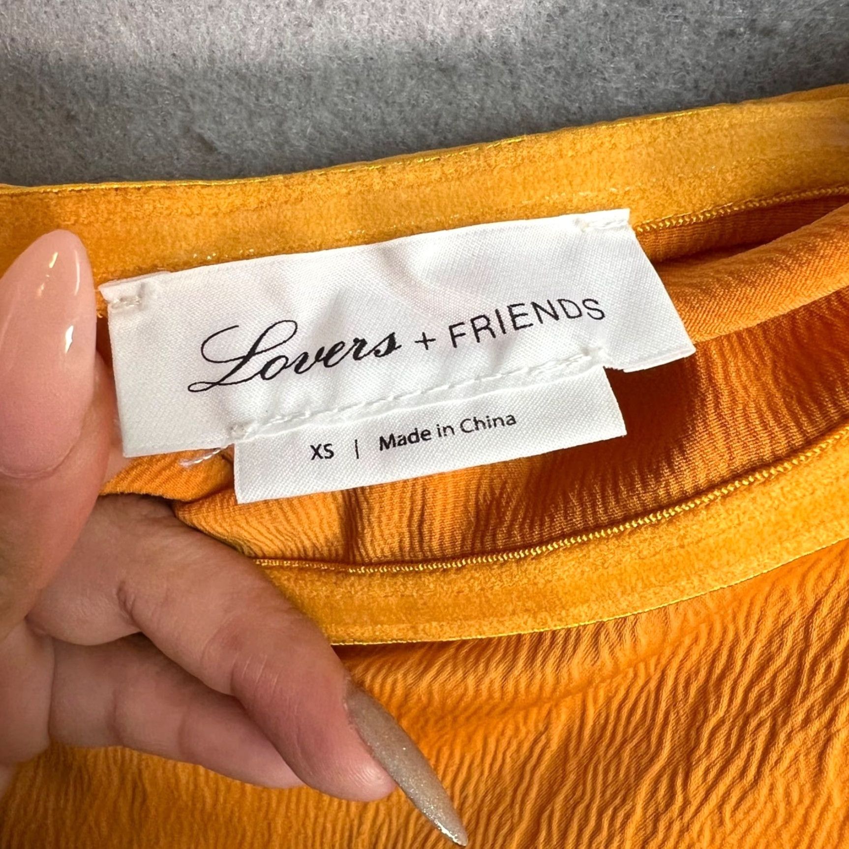 Vintage VINTAGE Lovers + Friends Dress Womens XS Off-Shoulder Orange Wrap Dress Size XS / US 0-2 / IT 36-38 - 3 Thumbnail