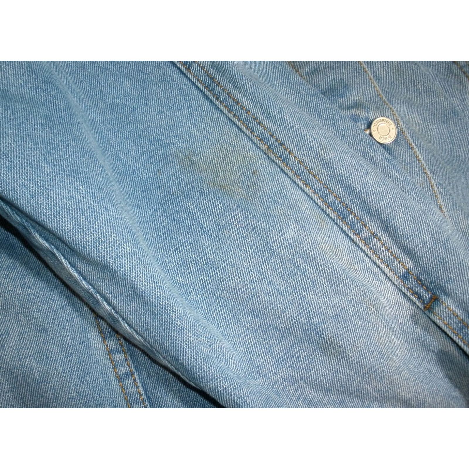 Missguided Miss Guided Denim Jacket Women's 12 Vintage Button Up VTG Denim Jacket Black Blue Size 34" / US 12 / IT 48 - 6 Thumbnail
