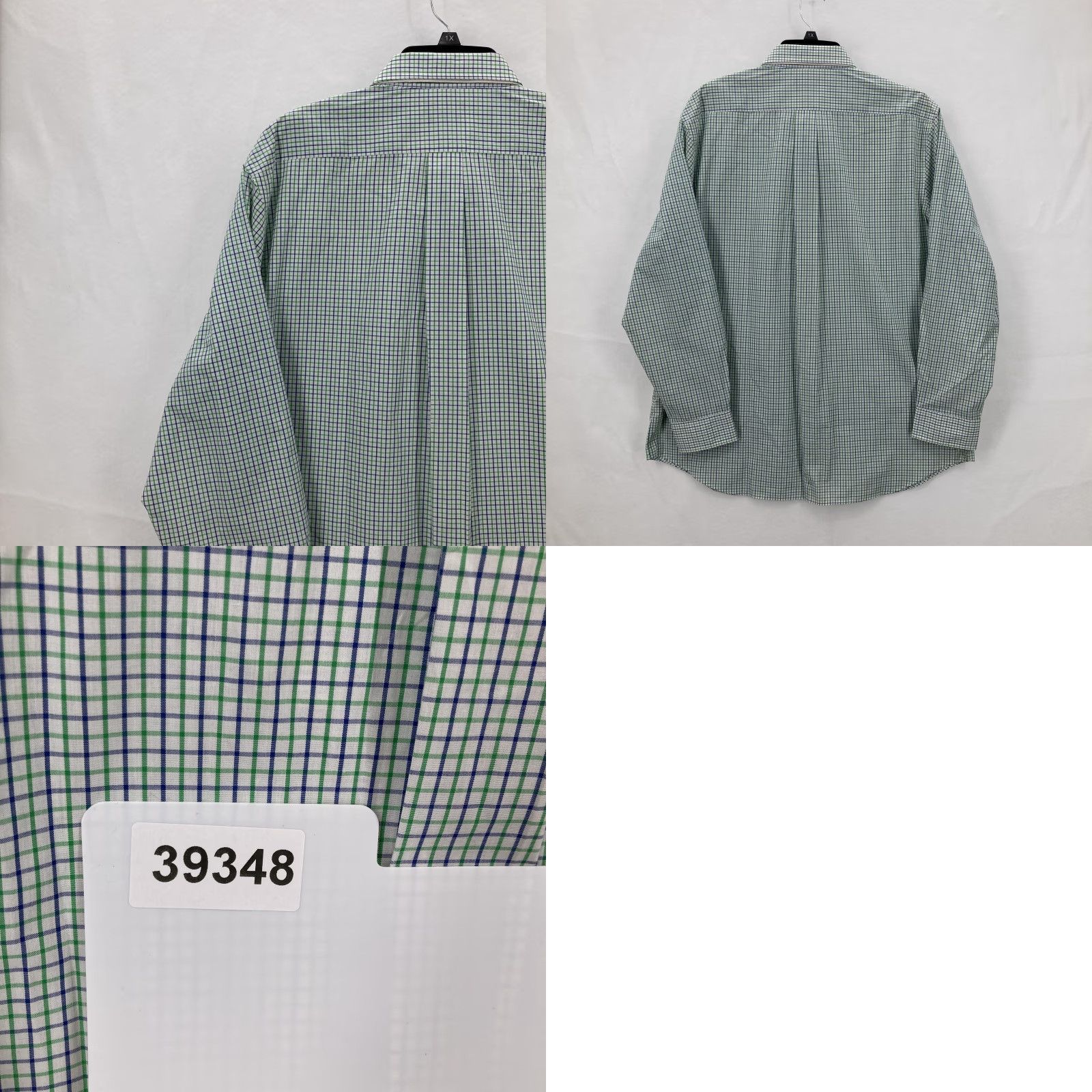 Croft & Barrow Croft & Barrow Shirt Mens 17.5 34/35 Fern Green Blue Check Classic Fit Easy Care Shirt Mens Long Sleeve Button-Down Collar Size US XXL / EU 58 / 5 - 9 Thumbnail