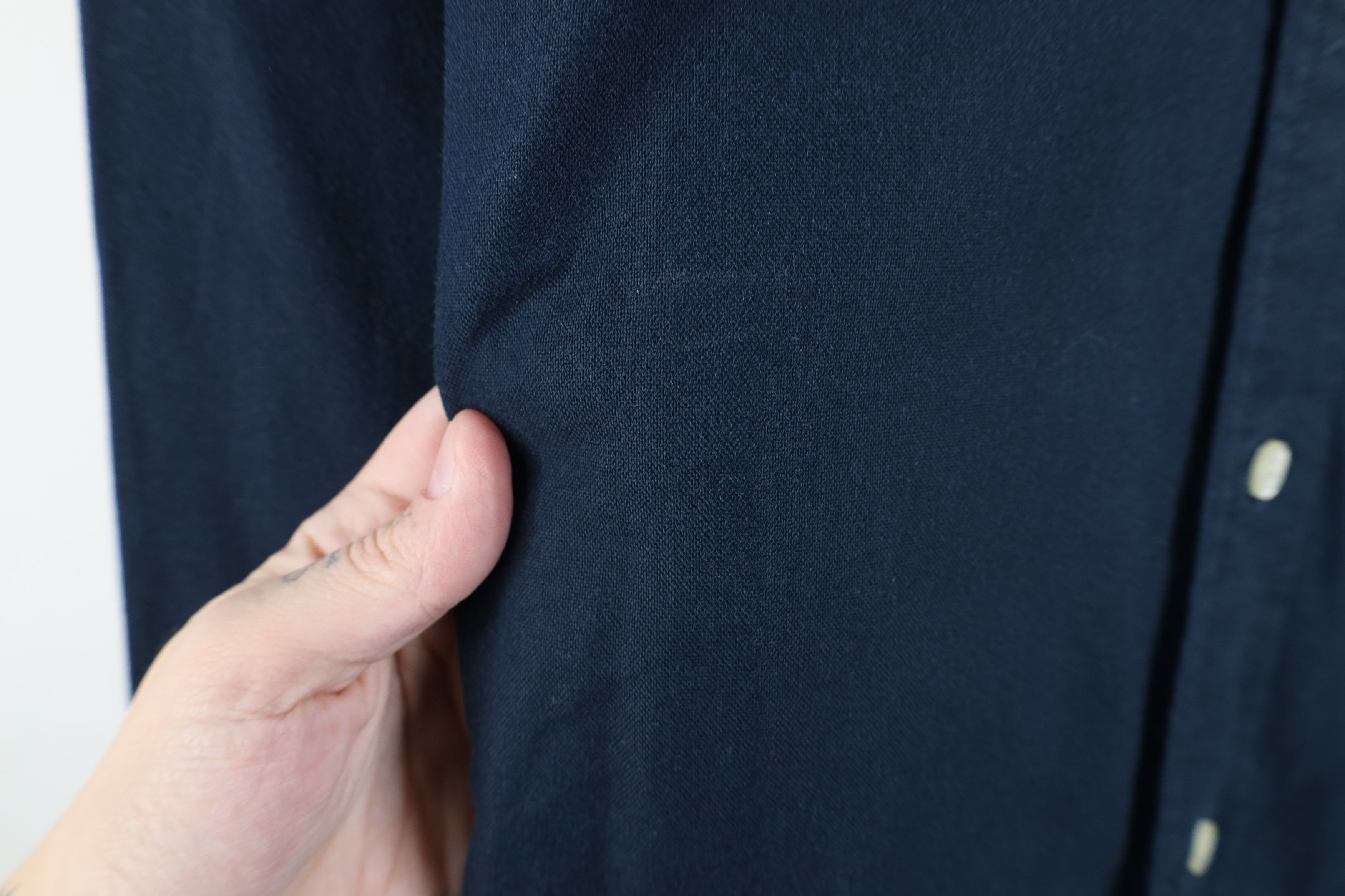 Vintage Vintage 90s Streetwear Collared Button Down Shirt Navy Blue Size US XXL / EU 58 / 5 - 7 Thumbnail