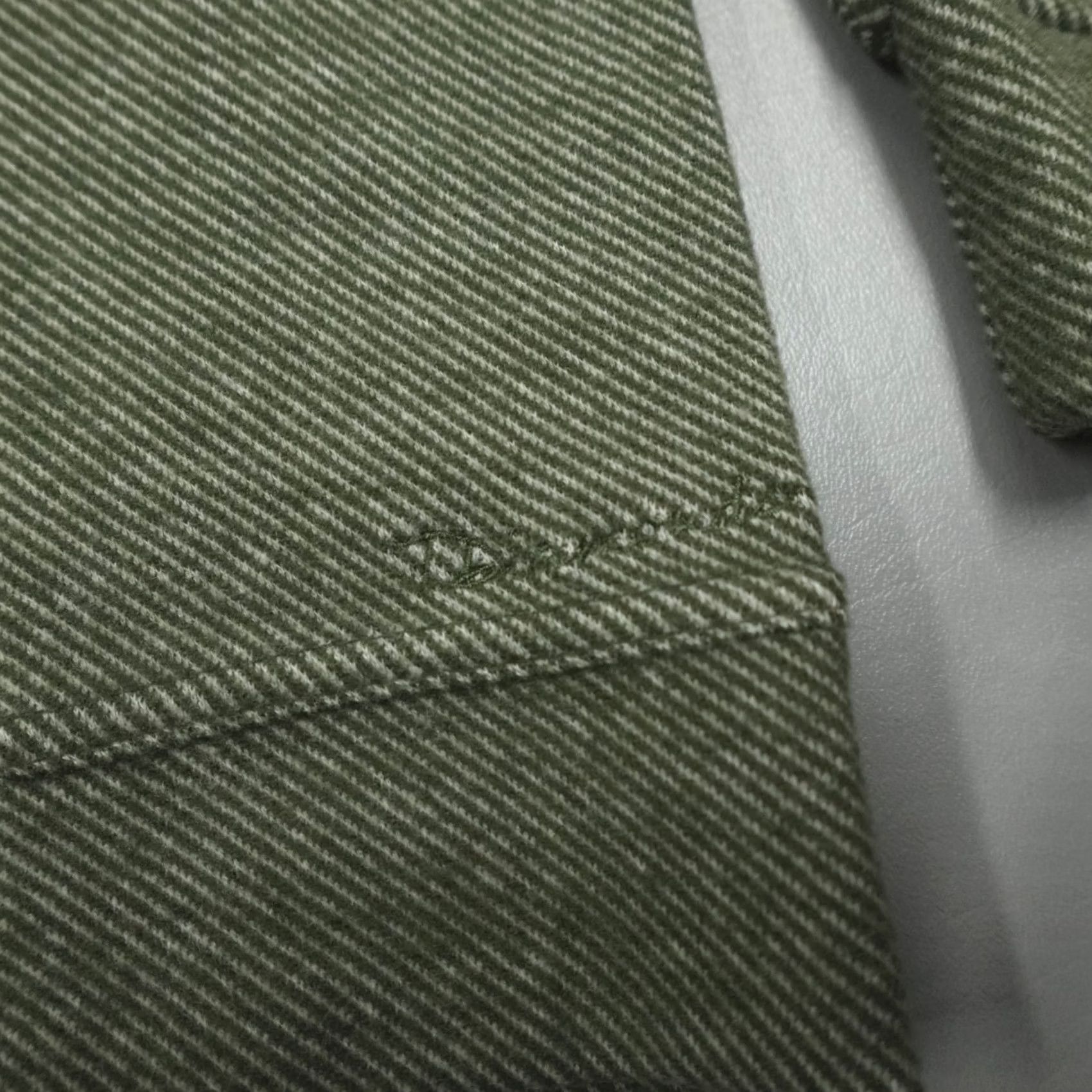 Vintage 7 Diamonds Generation Hoodie Men's Size 2XL Olive Striped Double-Knit Weave Shirt Size US XXL / EU 58 / 5 - 3 Thumbnail