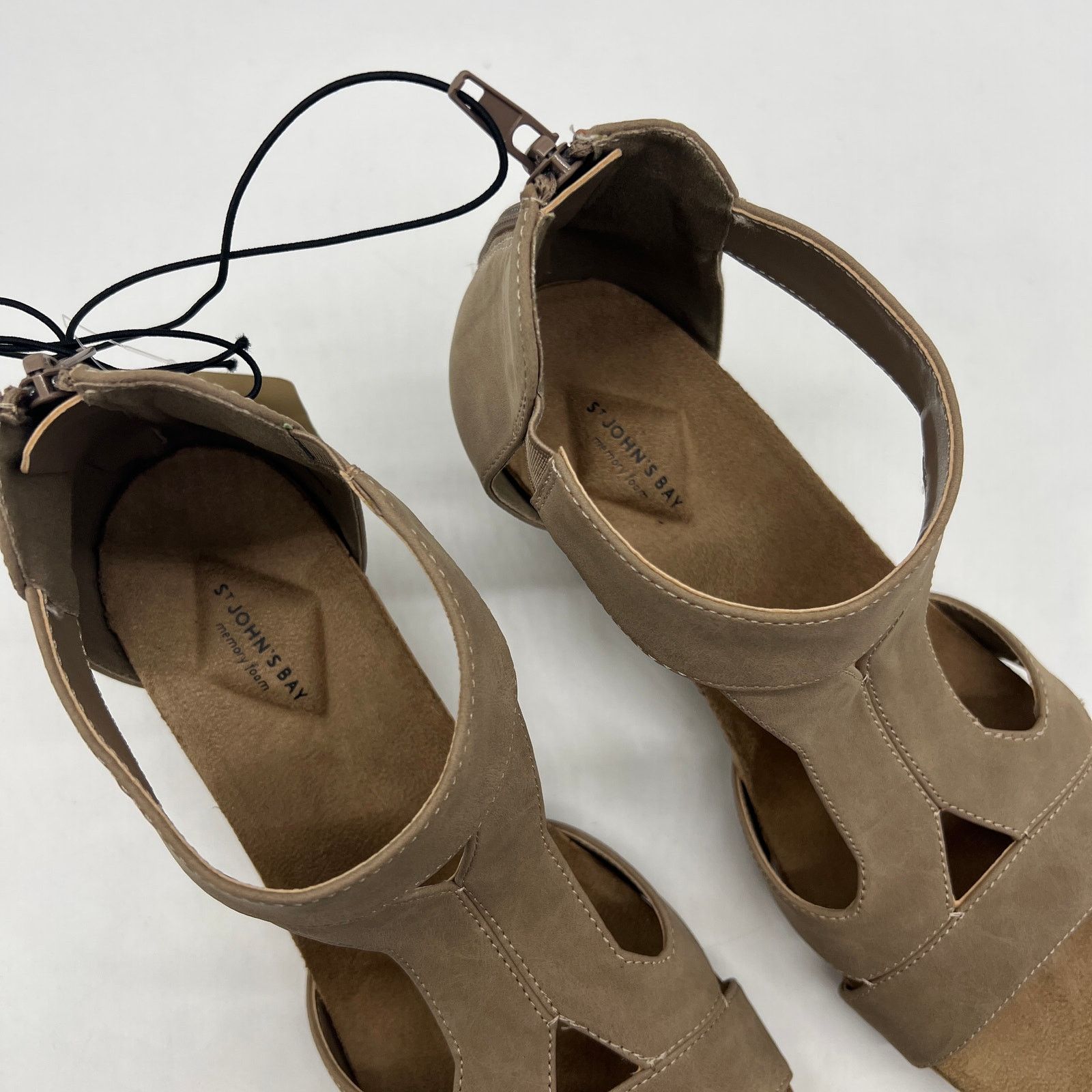 Other St. John's Bay Womens Taz Wedge Sandals Brown Porchini Size US 10 / IT 40 - 4 Thumbnail