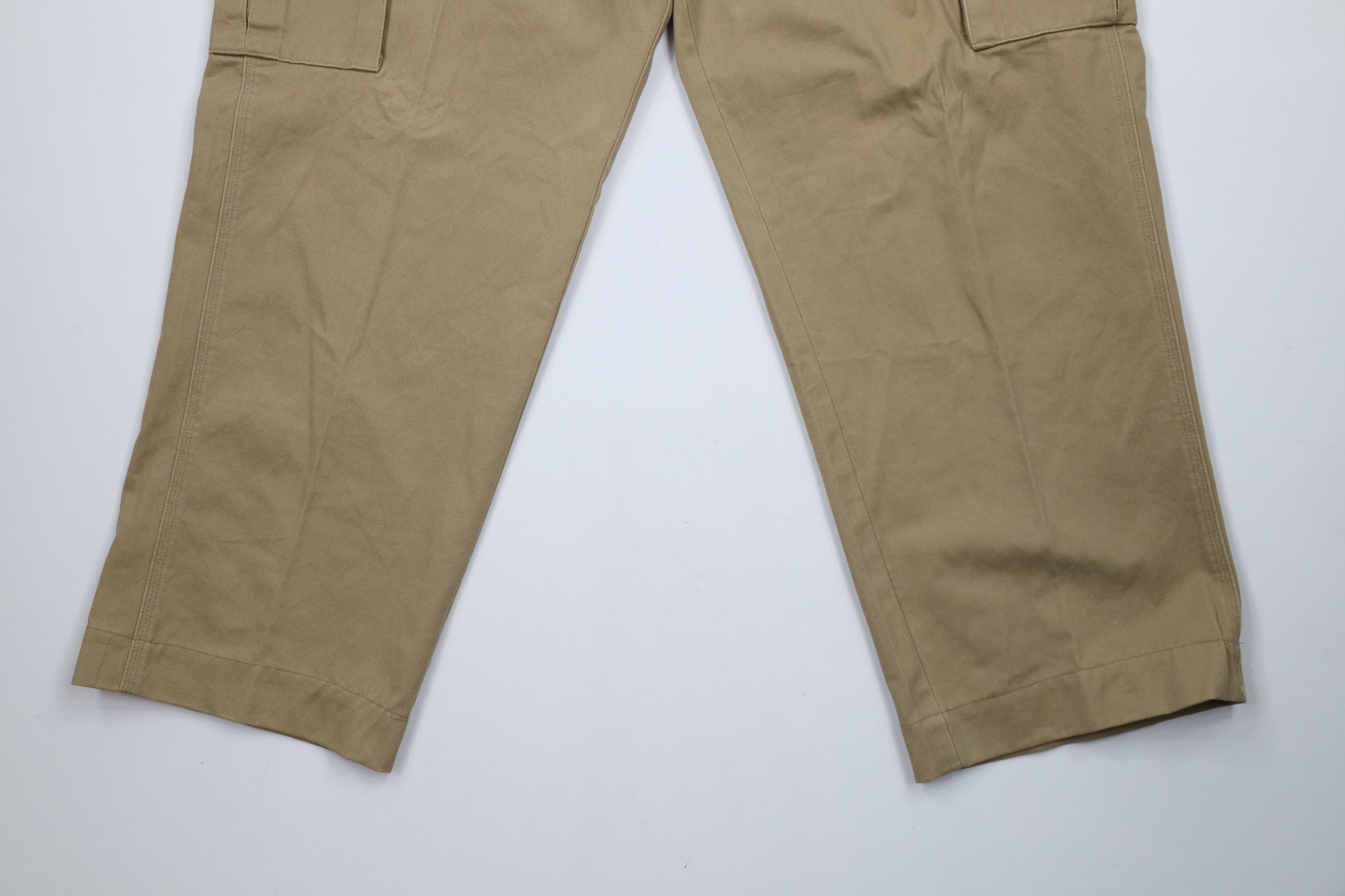 Cabelas × Vintage Vintage 90s Cabelas Wide Leg Cargo Pants Brown Cotton Size US 38 / EU 54 - 4 Thumbnail