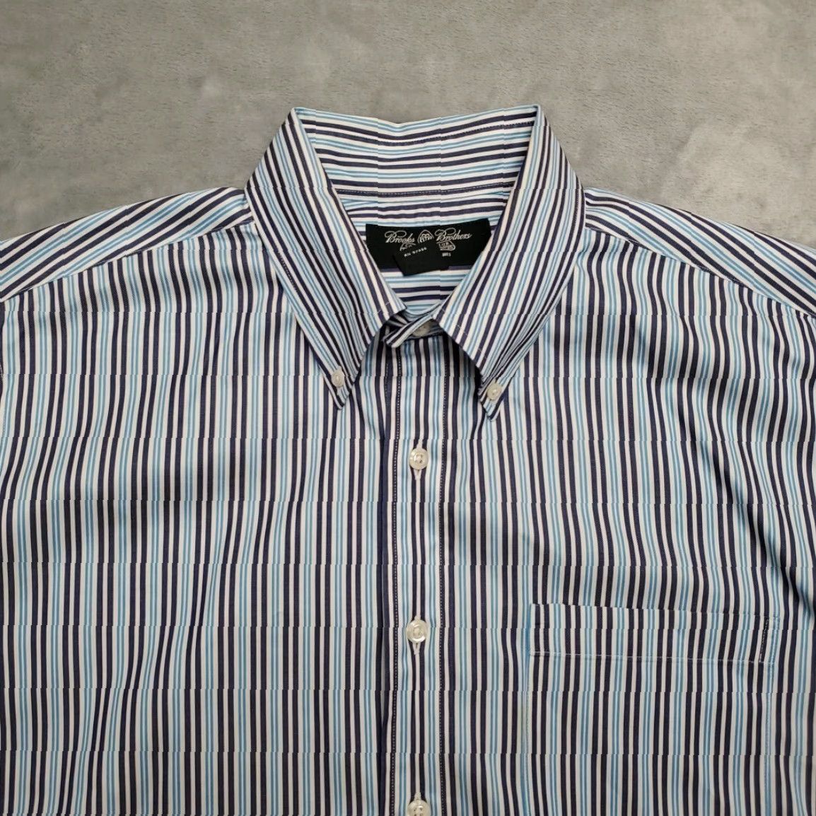 Brooks Brothers Brooks Brothers County Club Shirt Mens Large USA Egypt Cotton Slim Fit Striped Button-Up Size US L / EU 52-54 / 3 - 3 Thumbnail