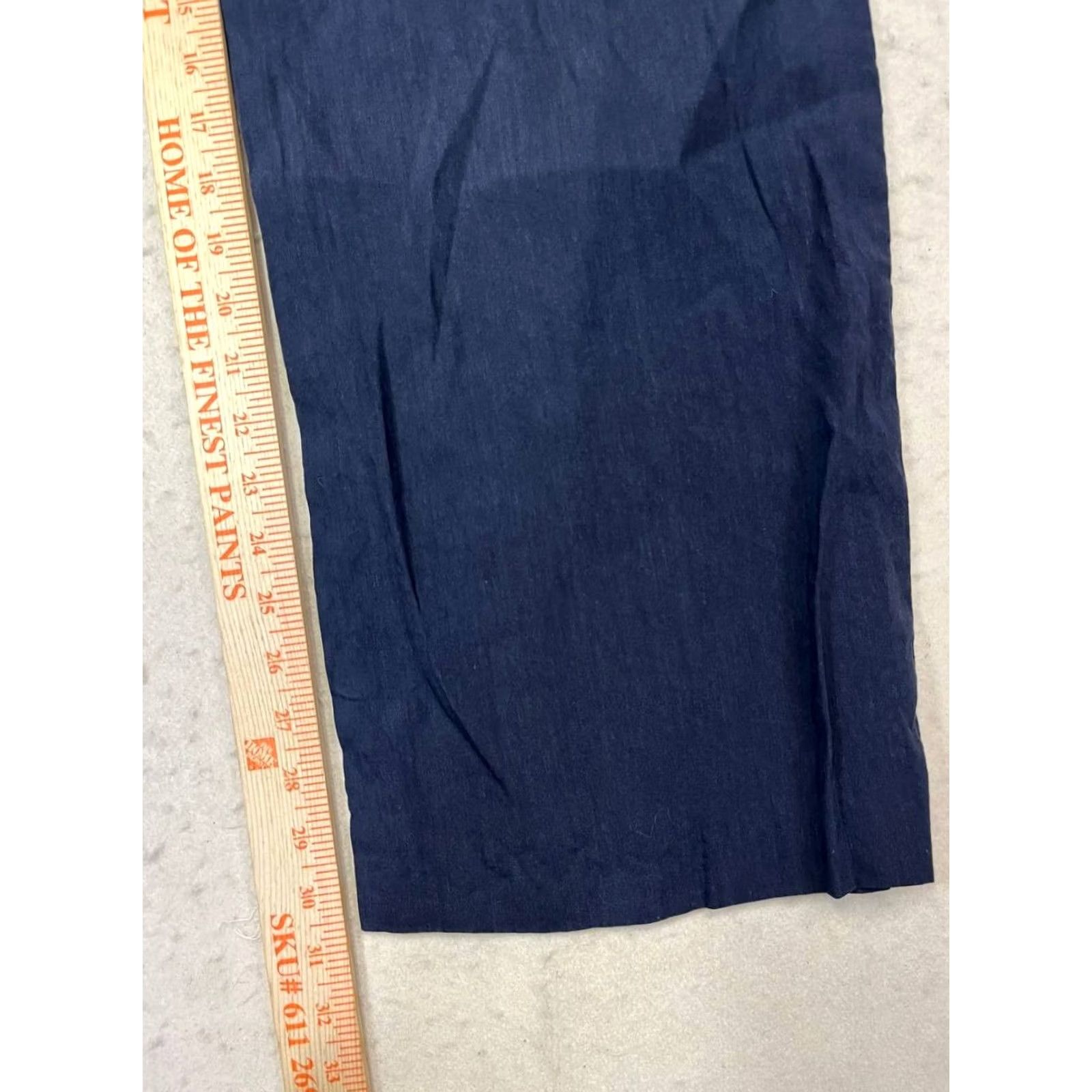 Vintage BOSS Linen Blend Blue Dress Pants Women Size 2 Wide-Leg See Pics Size 26" / US 2 / IT 38 - 3 Thumbnail