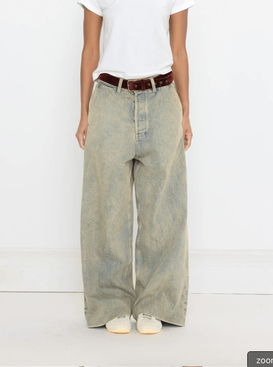 Other Tone Deaf Studios Green Baggy Unisex Overdyed Jeans Size US 32 / EU 48 - 1 Thumbnail
