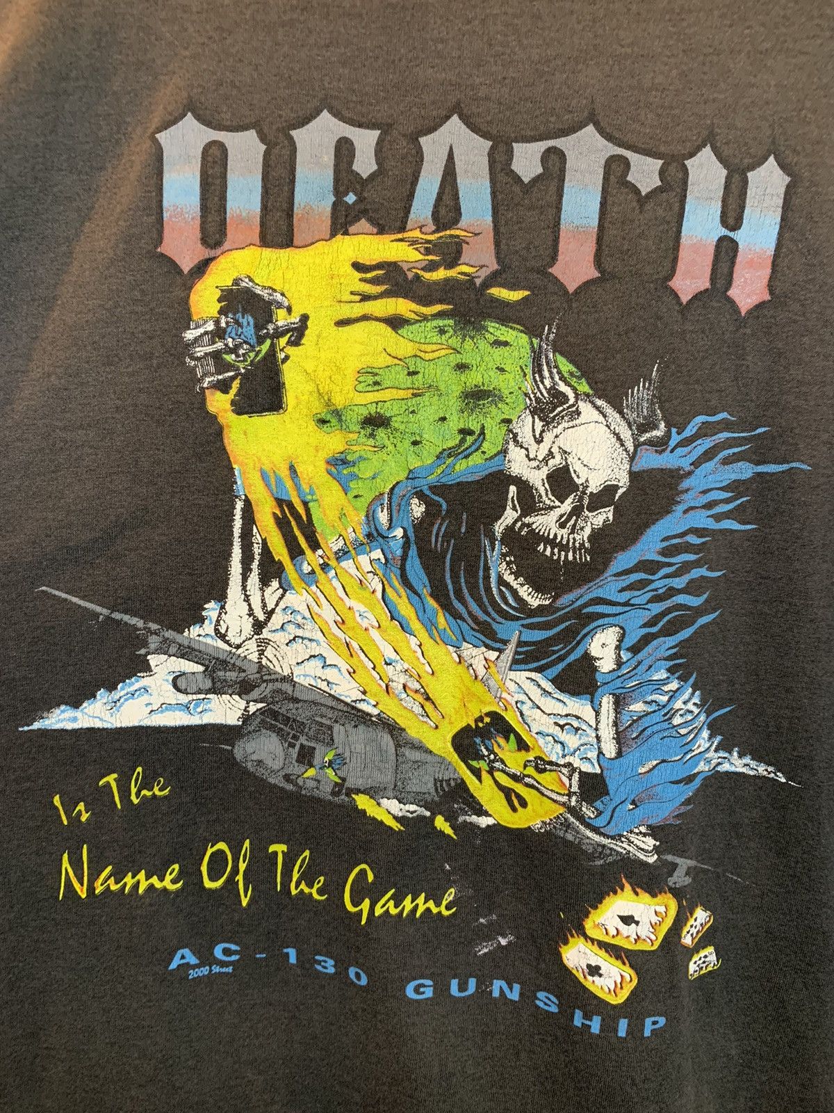 Vintage RARE* Vintage AC-130 Spectre Death Single Stitch Faded Shirt Size US XL / EU 56 / 4 - 3 Thumbnail
