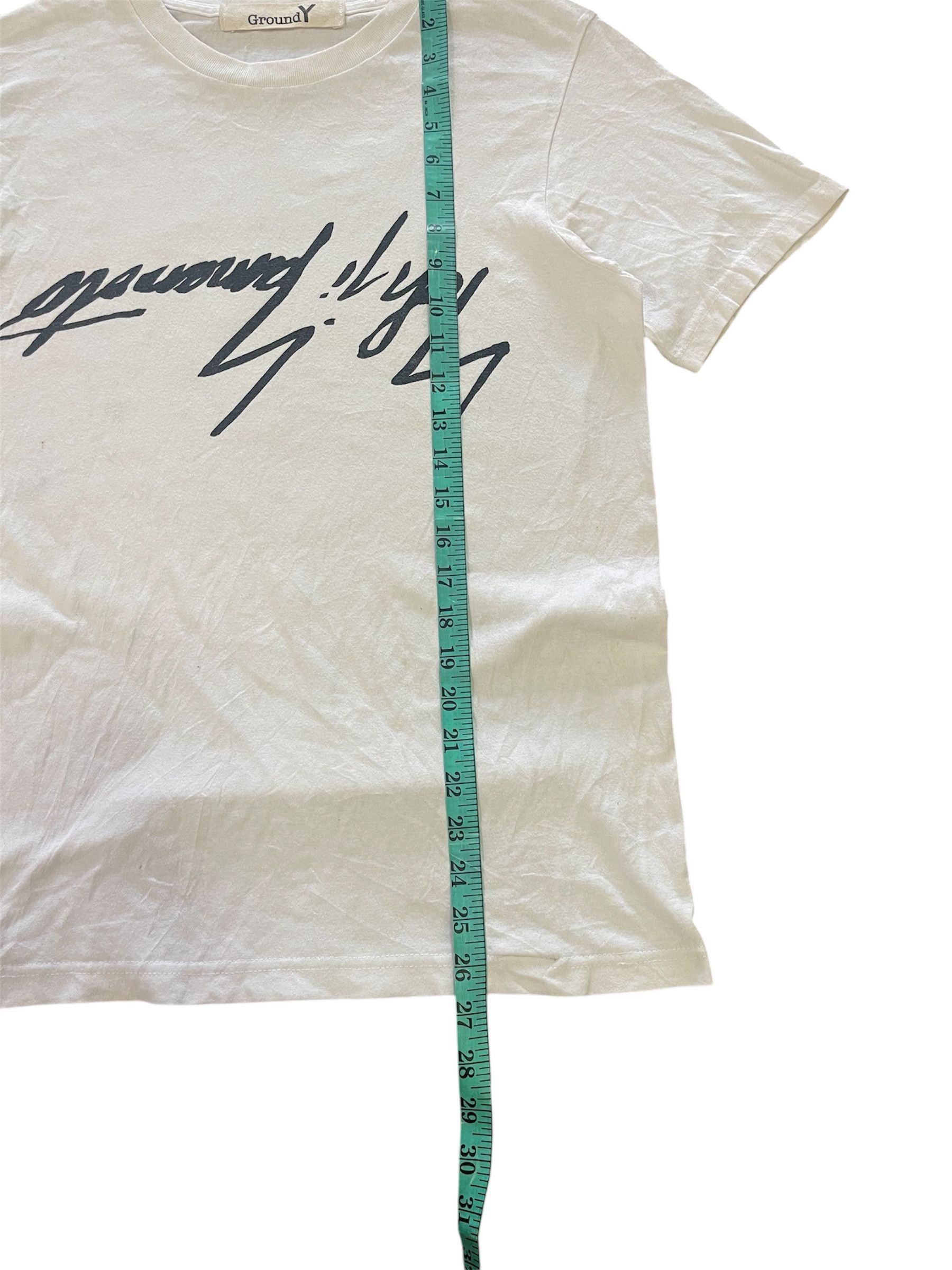 Ground Y Yohji Yamamoto Flip Wording Font White t-shirt size M Size US M / EU 48-50 / 2 - 6 Thumbnail