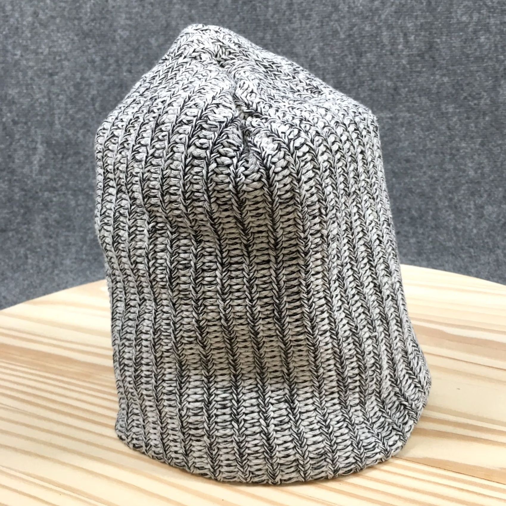 Vintage Love Your Melon Beanie Hat Womens One Size Knitted Cotton Gray Winter Size ONE SIZE - 4 Thumbnail
