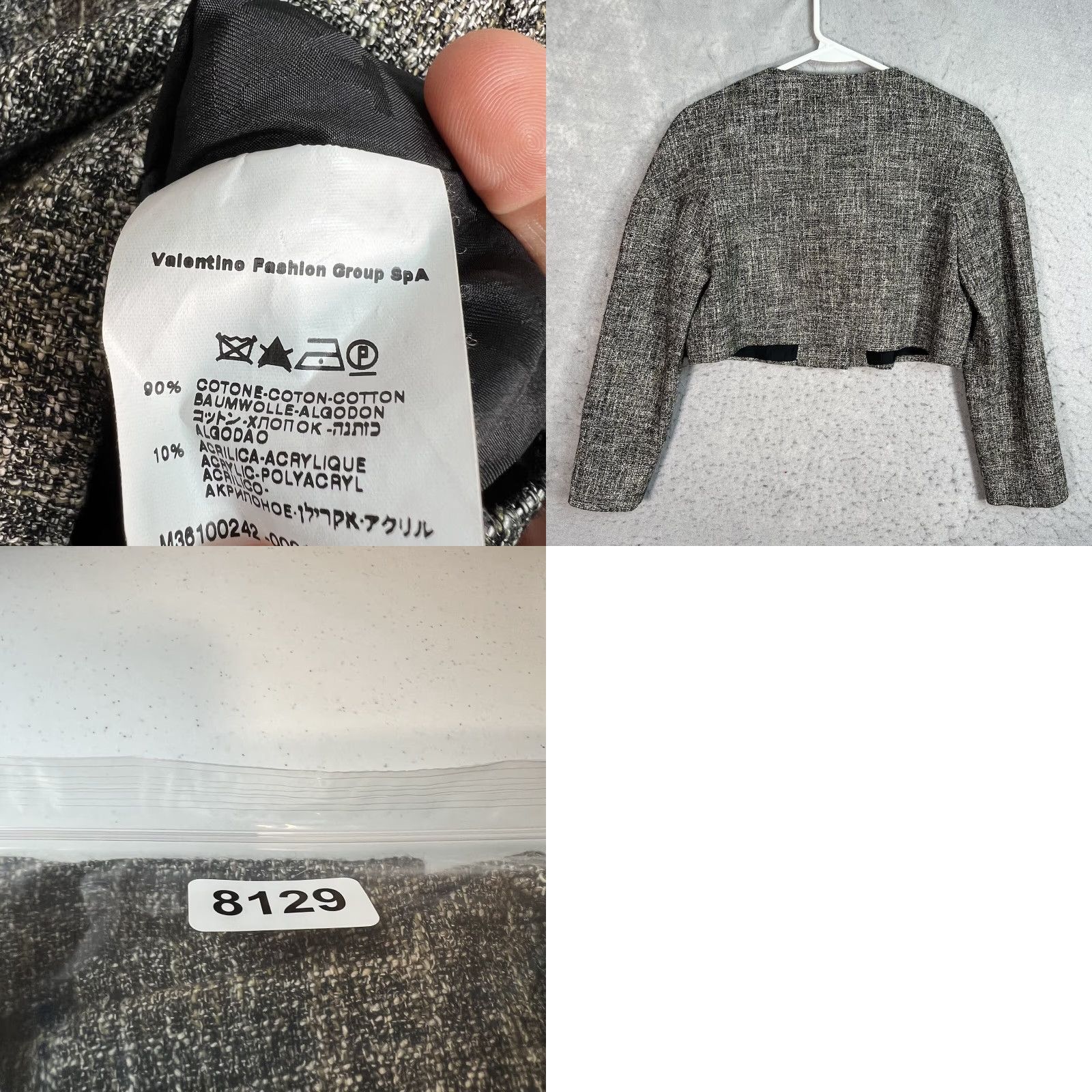 Missoni Missoni Cropped Jacket Womens One Size Gray Long Sleeve Snap Closure Size ONE SIZE - 8 Thumbnail