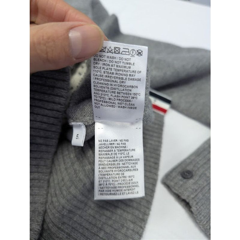 Thom Browne o1rshd1 Holiday Scenery Wool Crew Neck Sweater in Light Grey Size US XXL / EU 58 / 5 - 18 Thumbnail
