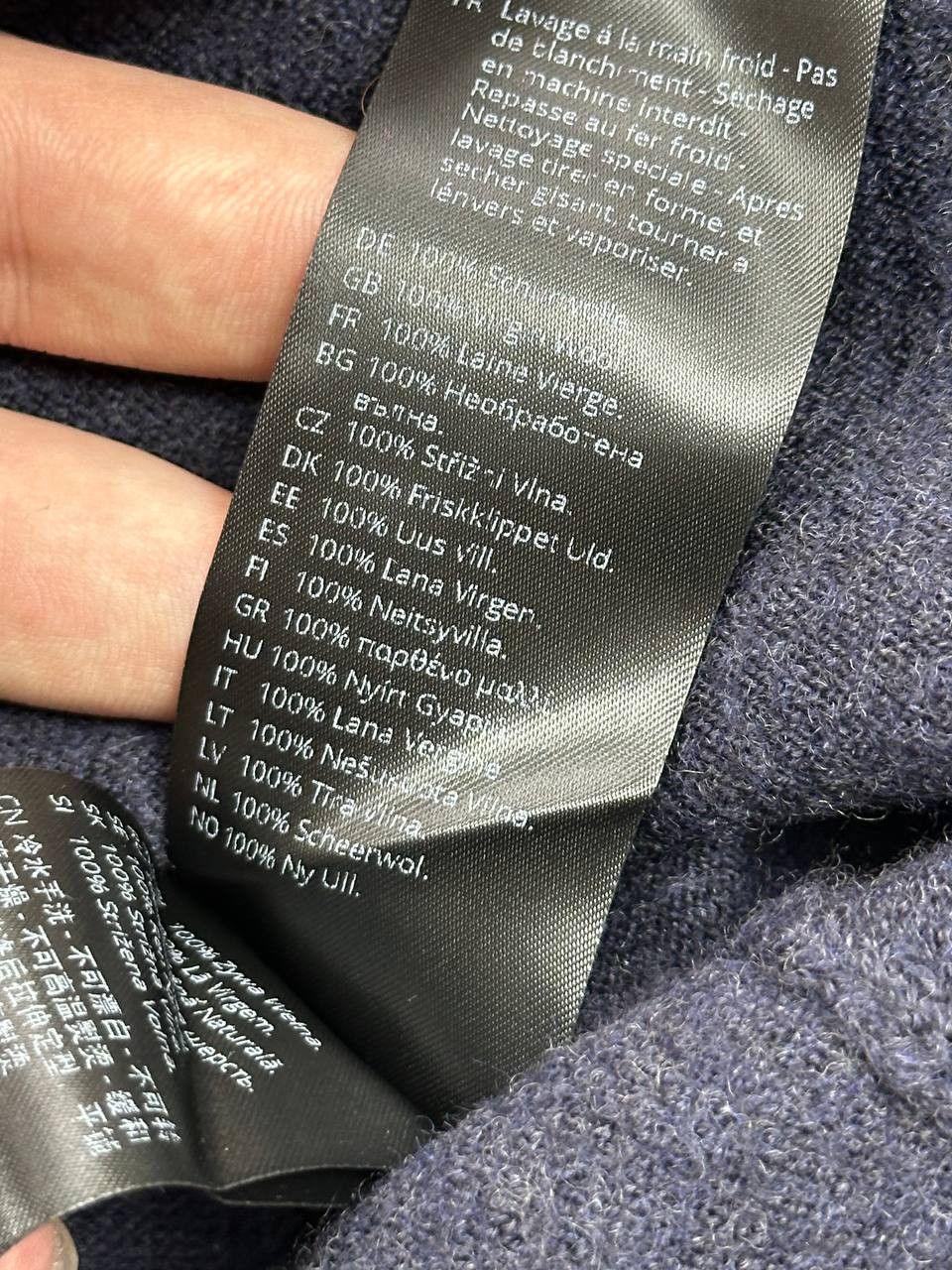OSKA Luxury Oska Asymetric Virgin Wool Navy Sweater Size S Size XS / US 0-2 / IT 36-38 - 11 Thumbnail