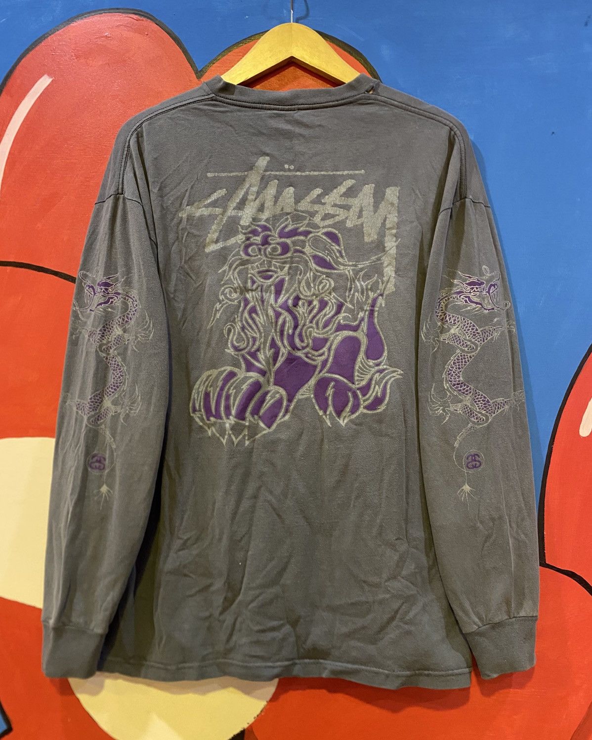 Stussy Rare💥💥 Vintage Stussy Dragon Longsleeve Tshirt Size US XL / EU 56 / 4 - 6 Thumbnail