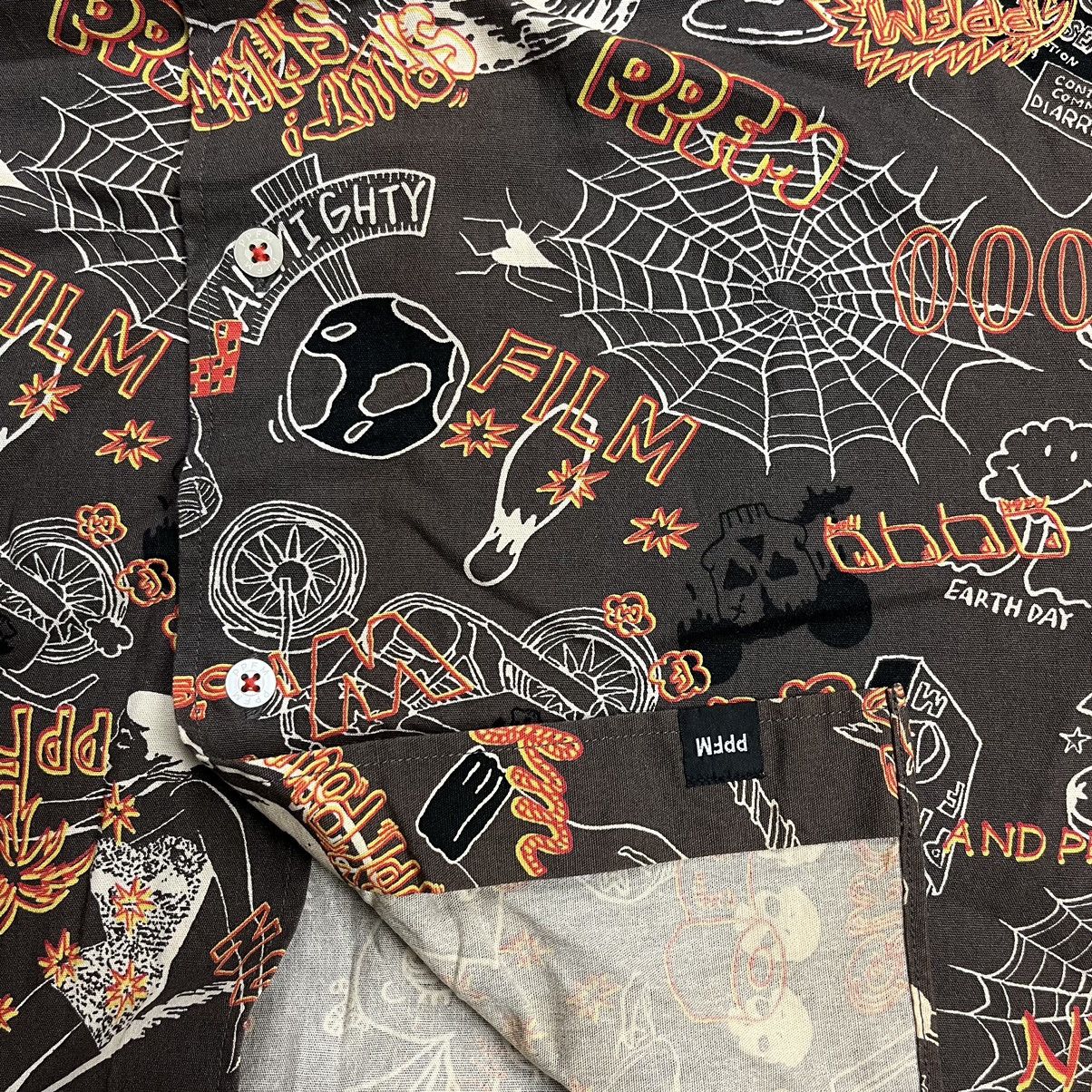 If Six Was Nine × Le Grande Bleu (L.G.B.) × PPFM 2006 PPFM - Printed Spiderweb & Skull Shirt Size US M / EU 48-50 / 2 - 6 Thumbnail