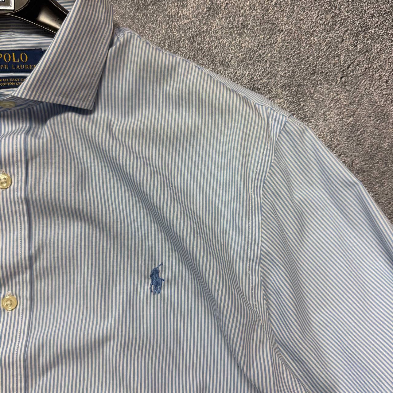 Polo Ralph Lauren Vintage Polo Ralph Lauren Shirt Long Sleeve Striped Blue Size US M / EU 48-50 / 2 - 6 Thumbnail