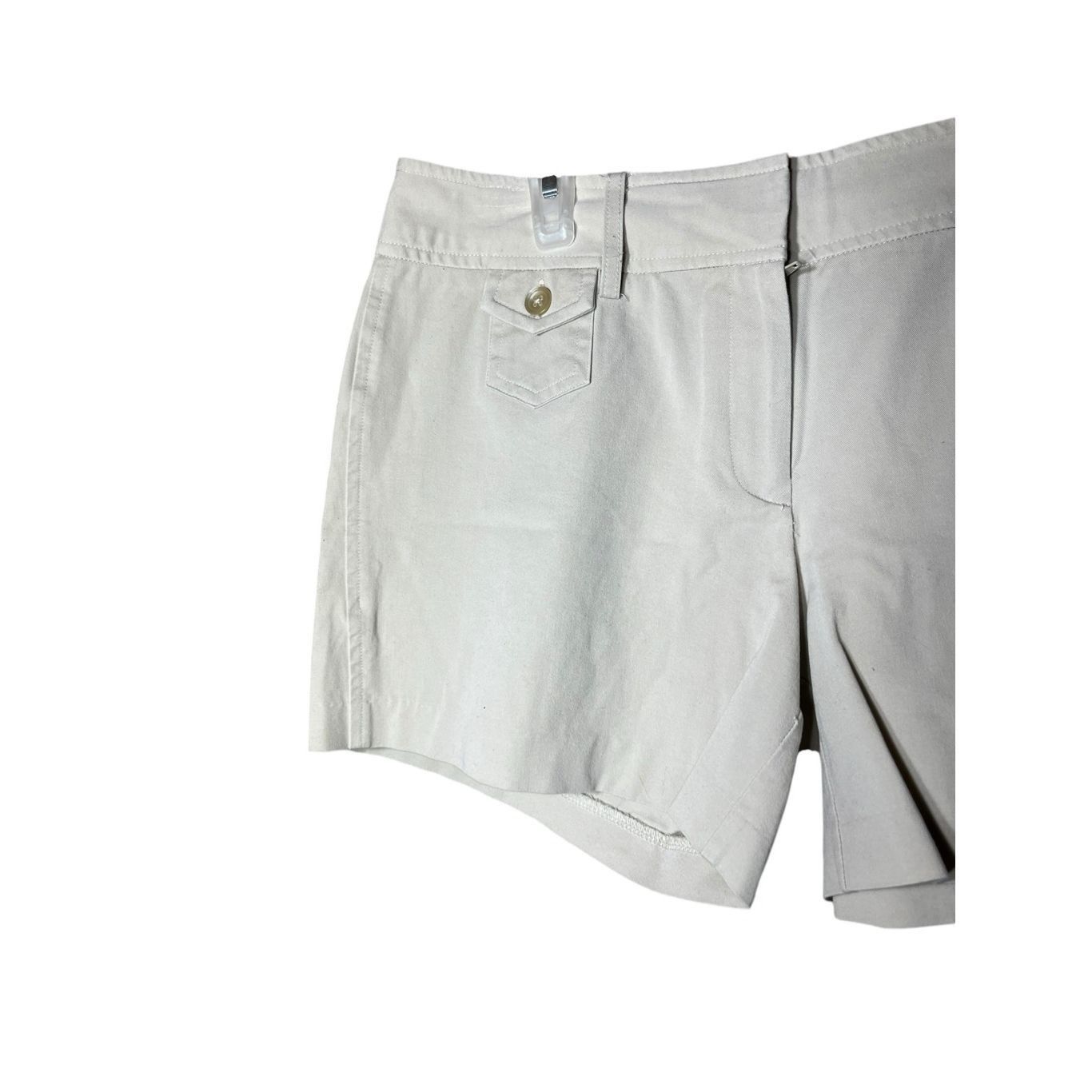 Express Express Y2K Cream /Tan Mid Rise Shorts Size 7/8 Size 30" / US 8 / IT 44 - 3 Thumbnail