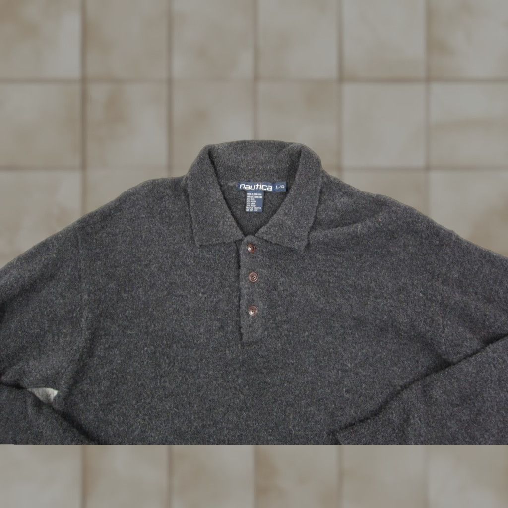 Nautica VINTAGE Nautica Sweater Mens Pullover Knit Collared Long Sleeve Black Wool Nylon 90s Fluffy L Regular Front-Page Search Keywords Size US L / EU 52-54 / 3 - 1 Thumbnail