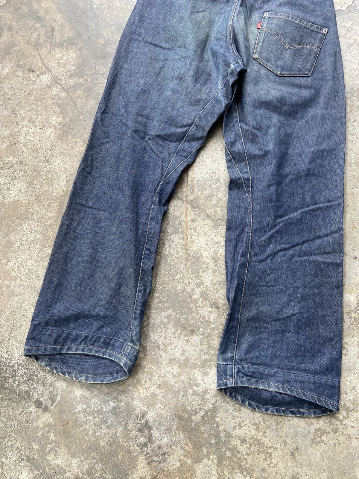 Engineered Garments × Levi's Vintage Y2K Levis Engineered Buckle T Back Baggy Denim Pants Size US 32 / EU 48 - 6 Thumbnail