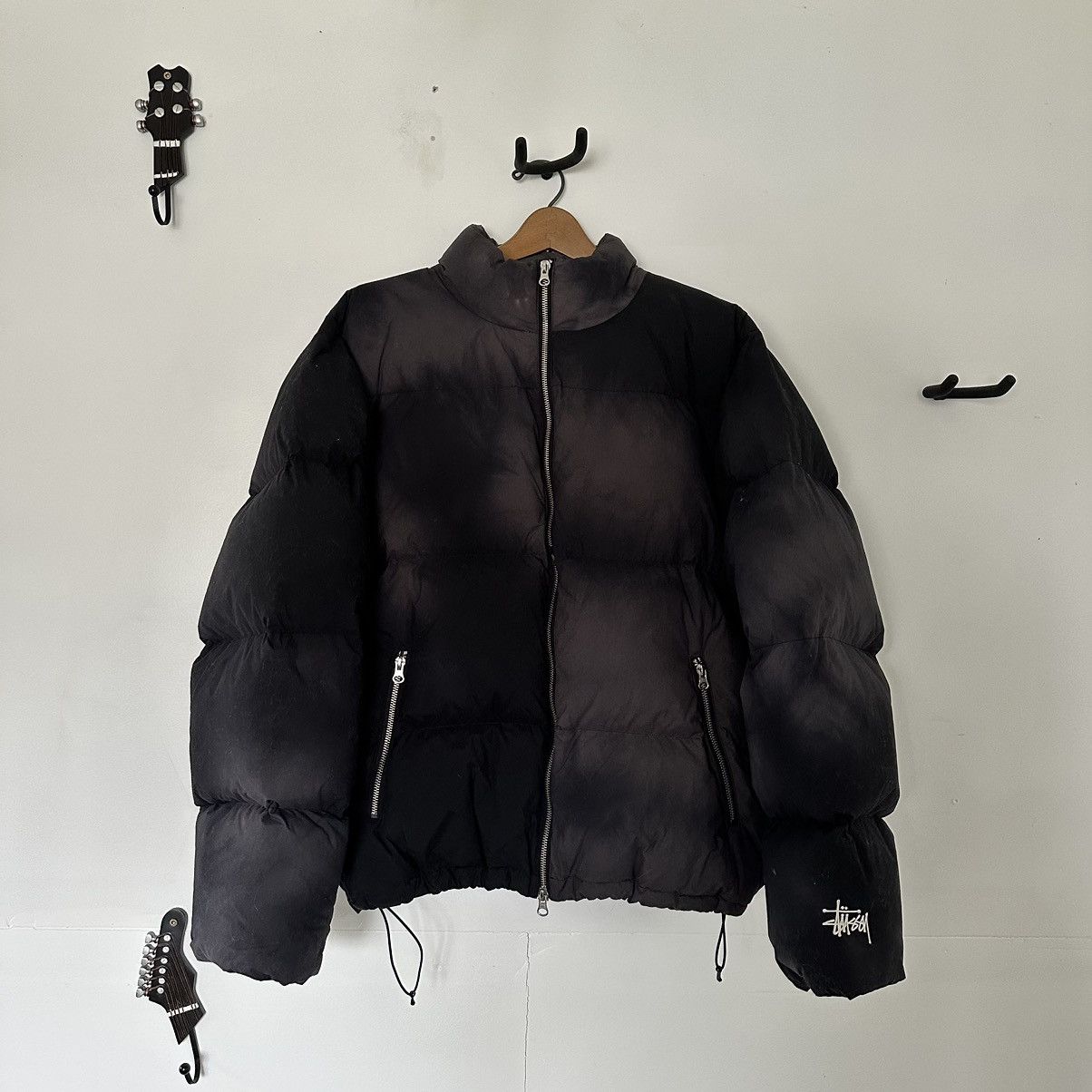 Vintage Stussy Zip Up Puffer Gilet Size M