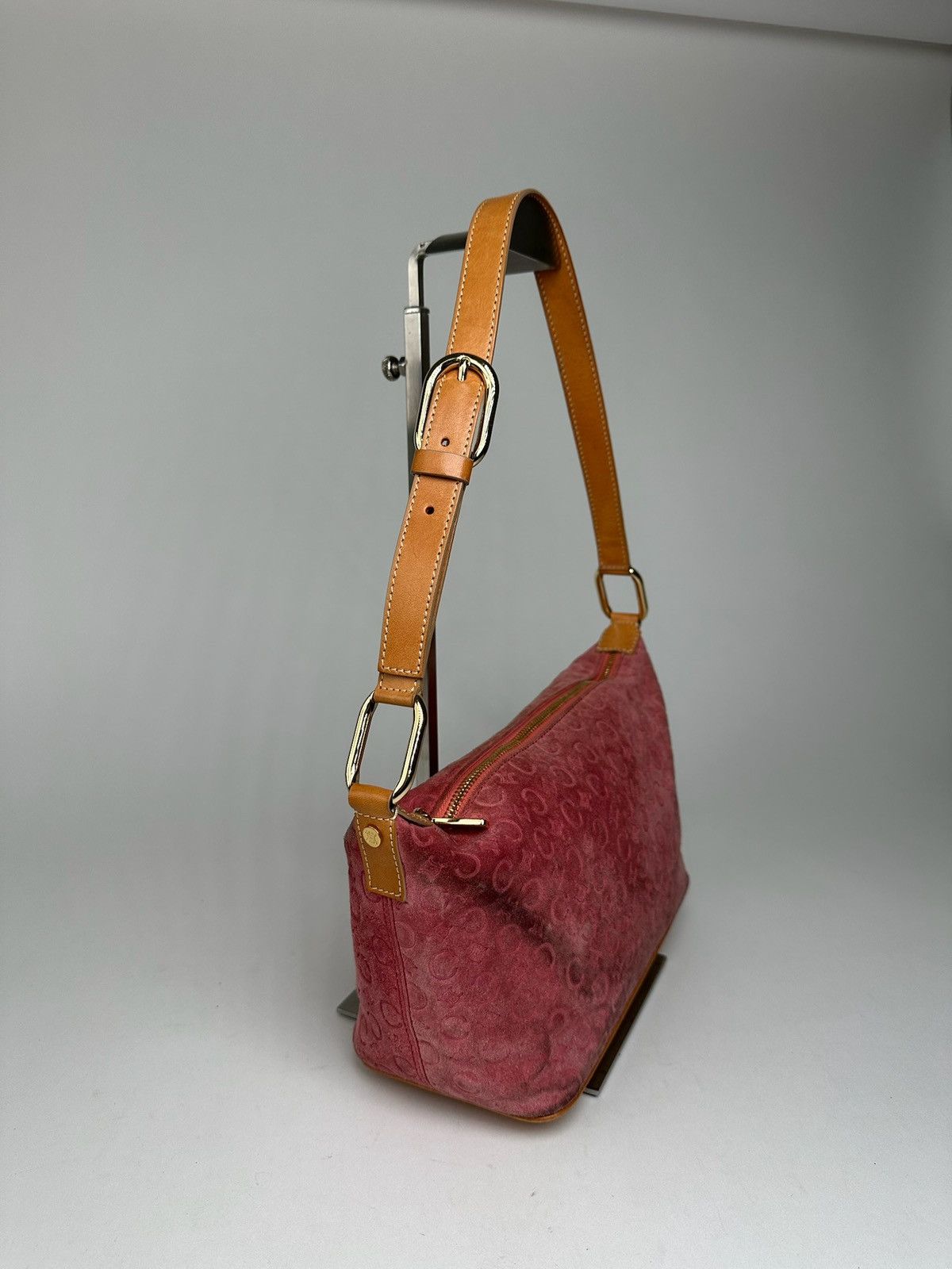 Celine Vintage Celine Paris Velour Leather Monogram Bag Orange Size ONE SIZE - 5 Thumbnail