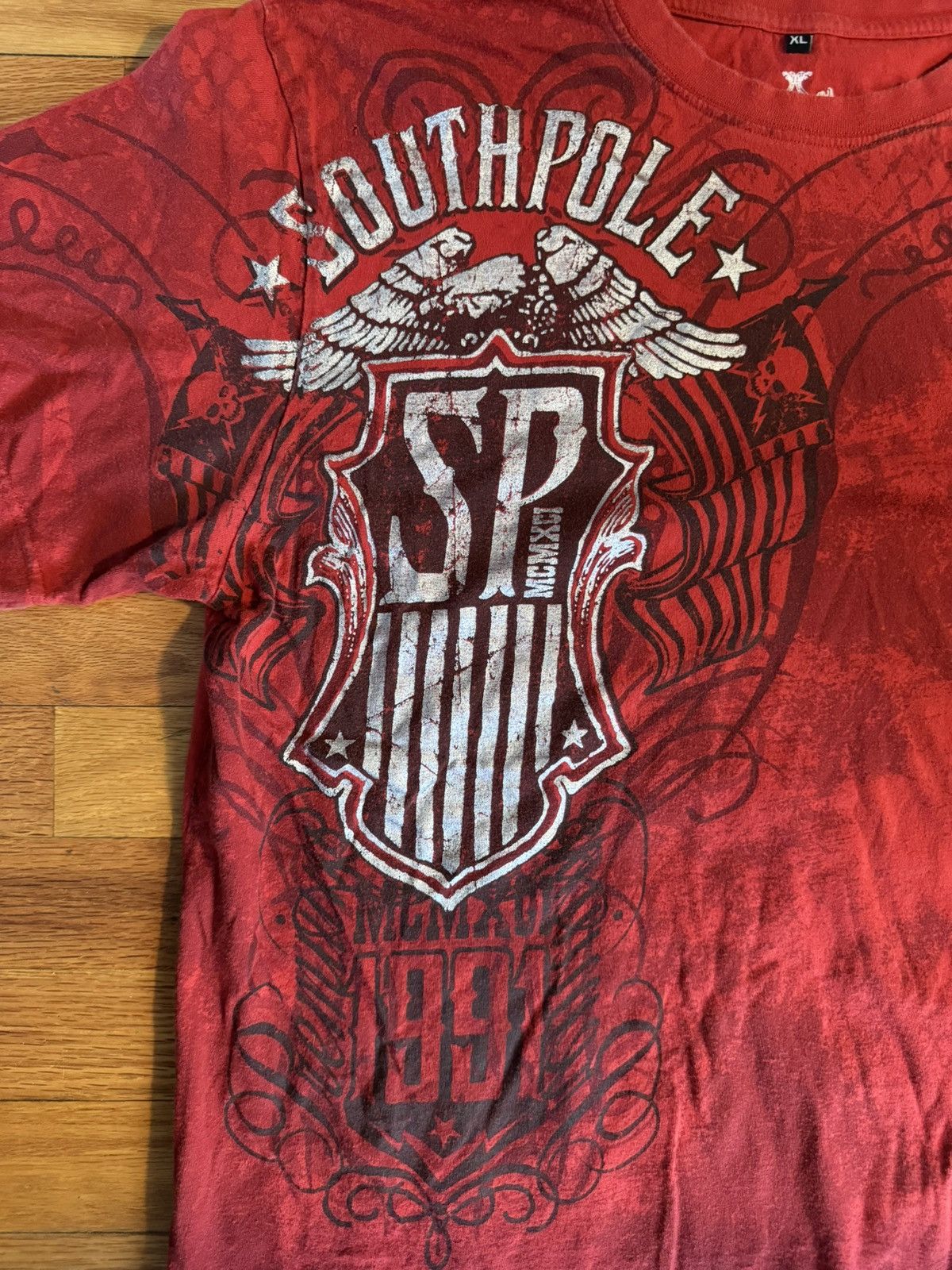 Southpole Y2K Red Southpole Tee Size US XL / EU 56 / 4 - 2 Thumbnail