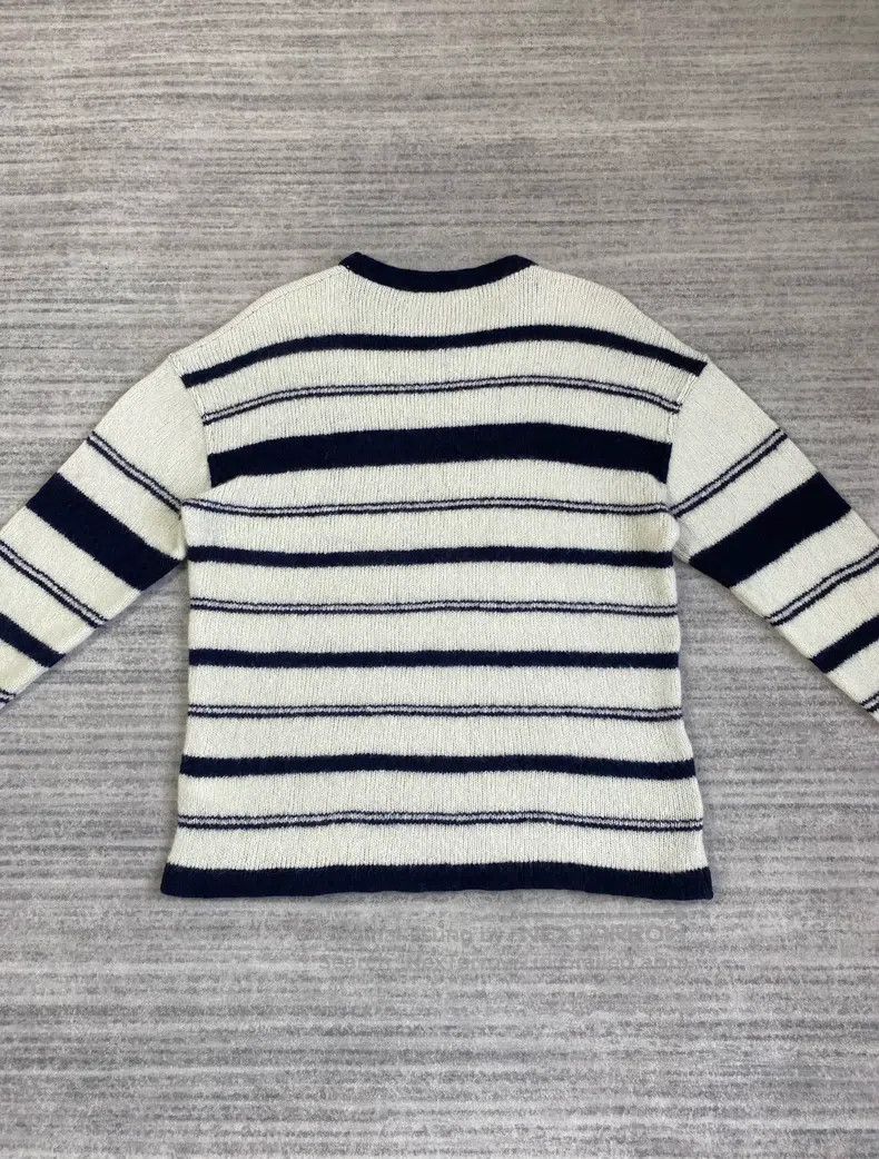 Our Legacy Our Legacy Black and White Striped Woolen Hoodie Size US M / EU 48-50 / 2 - 2 Thumbnail
