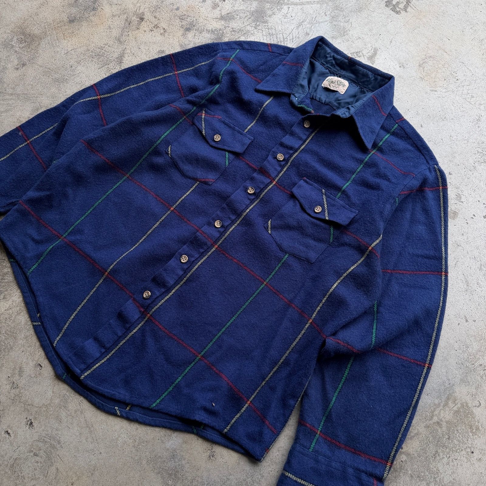 Other Vintage 80s Plaid Wool Flannel Button Up Shirt Size US L / EU 52-54 / 3 - 3 Thumbnail