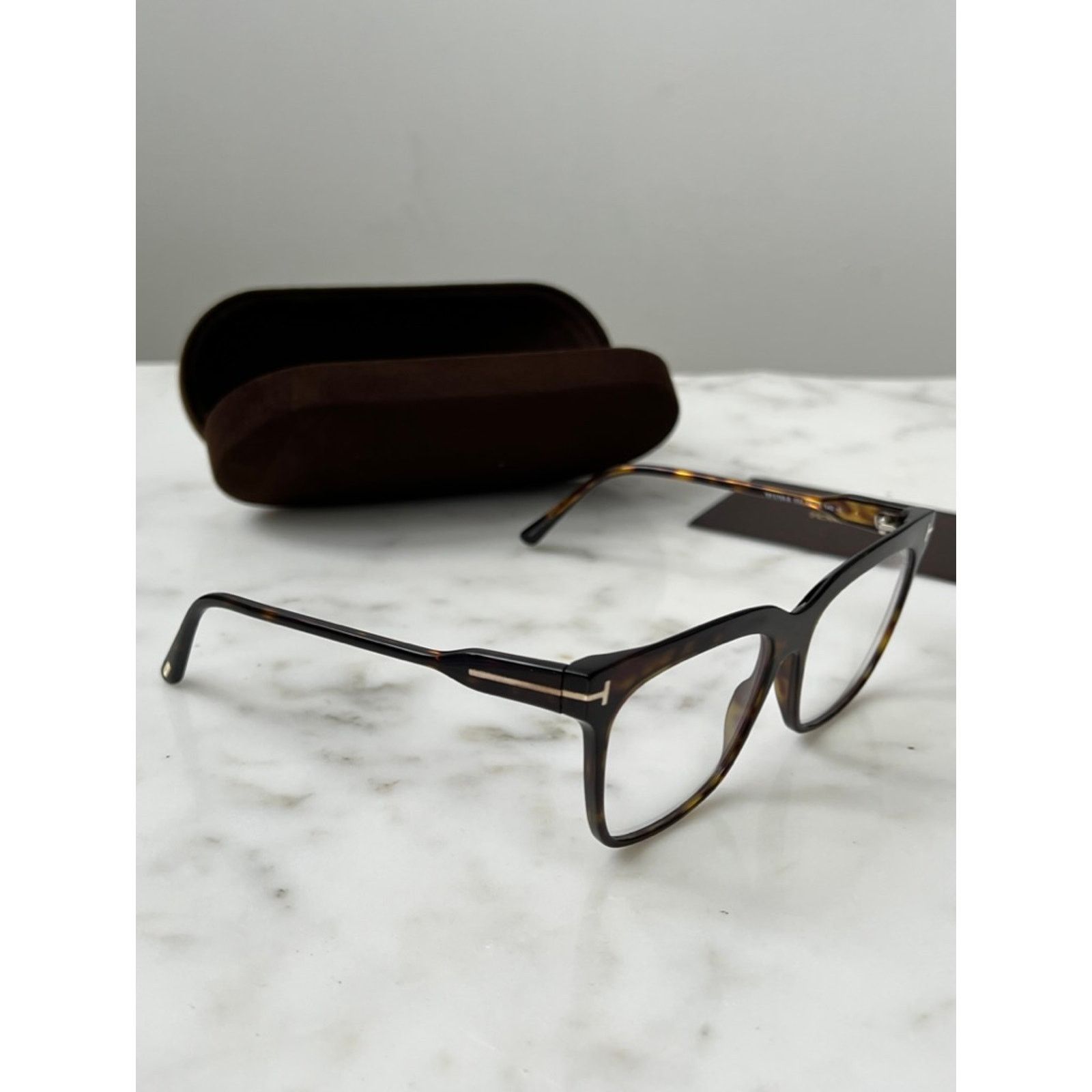 Tom Ford NEW Tom Ford FT5768-B Bluelight Frames in Brown Havana Size ONE SIZE - 7 Thumbnail
