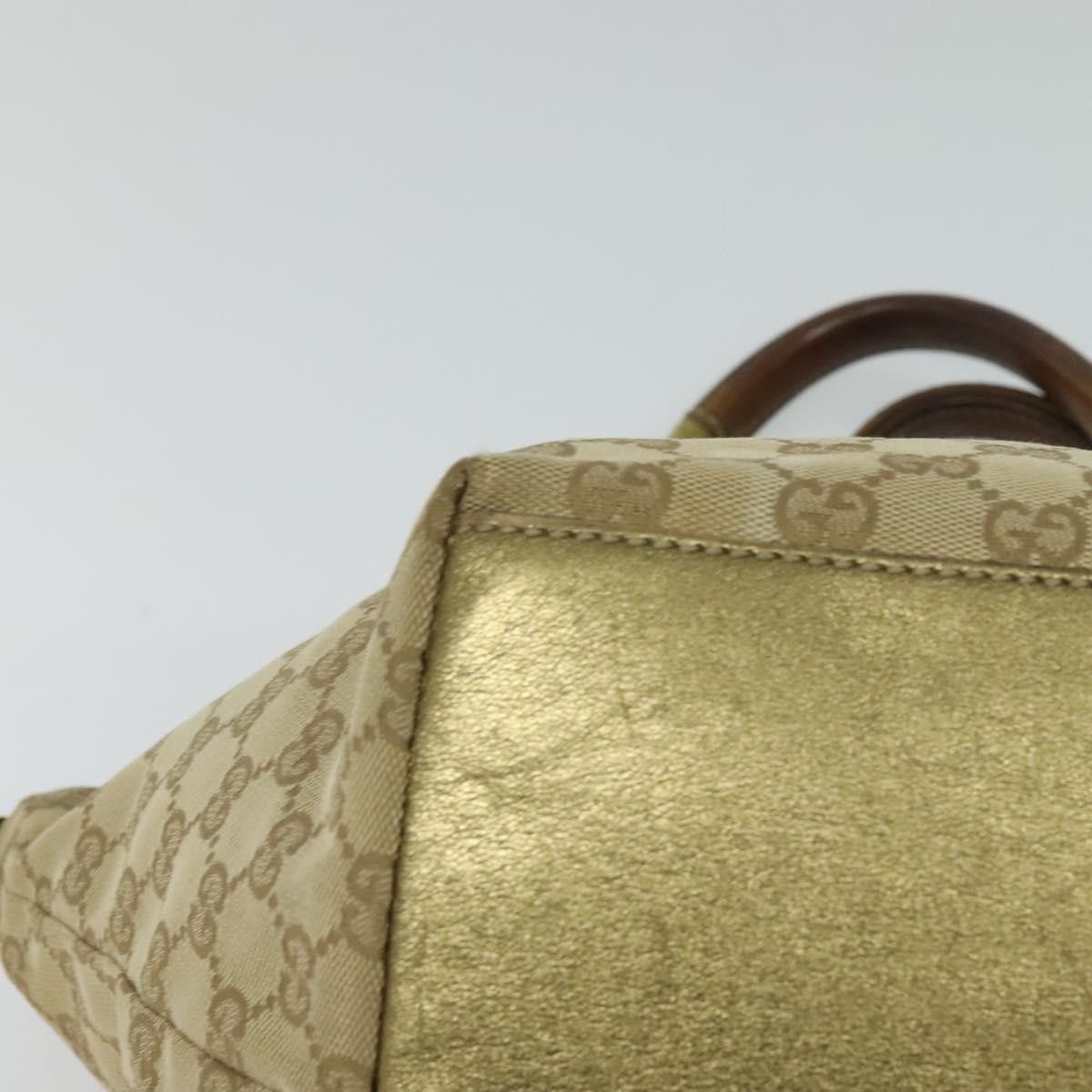 Gucci GUCCI GG Canvas Sherry Line Hand Bag Beige Gold Pink Size ONE SIZE - 10 Thumbnail