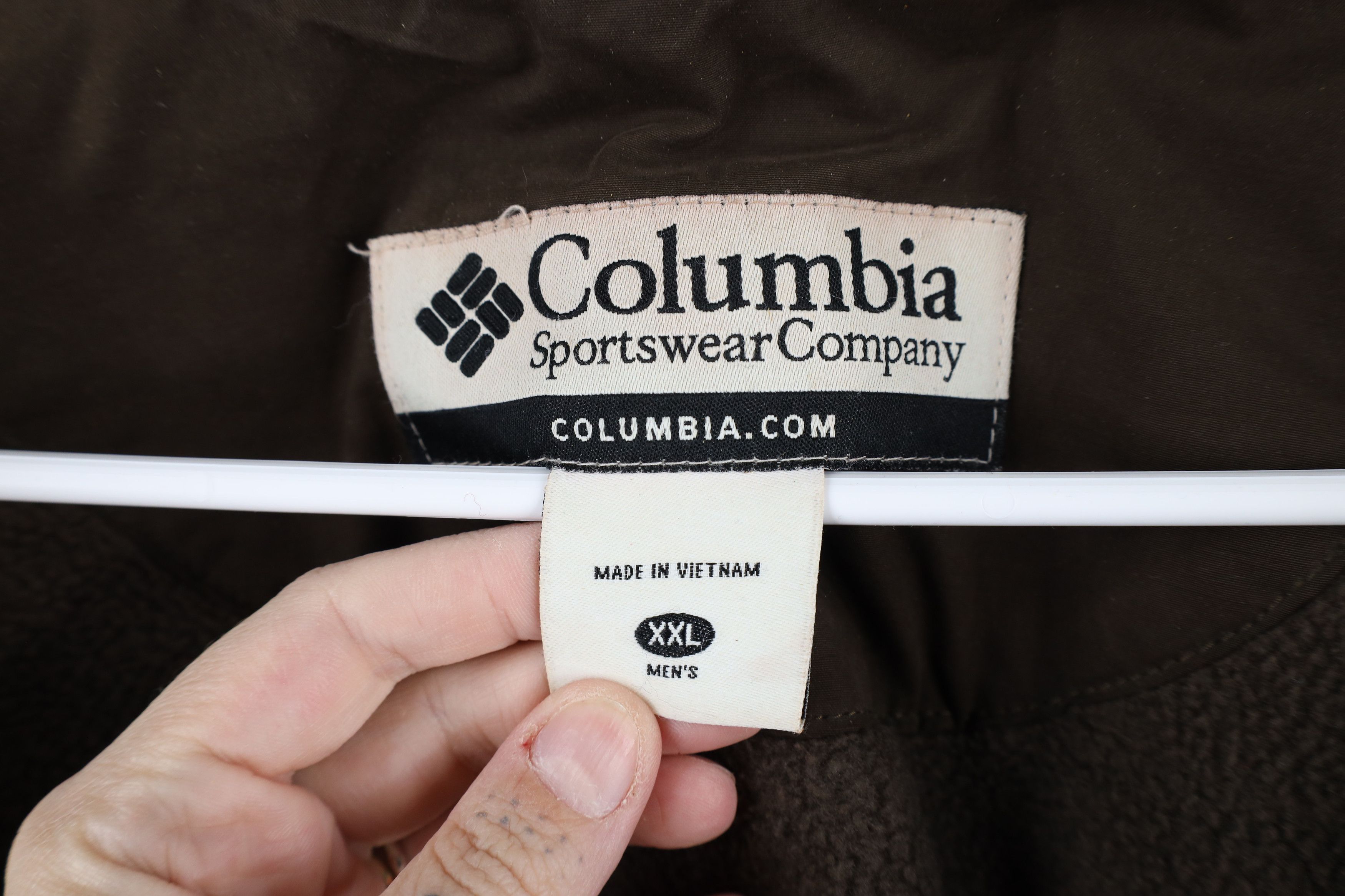 Columbia × Vintage Vintage Columbia Spell Out Fleece Lined Bomber Jacket Brown Size US XXL / EU 58 / 5 - 10 Thumbnail