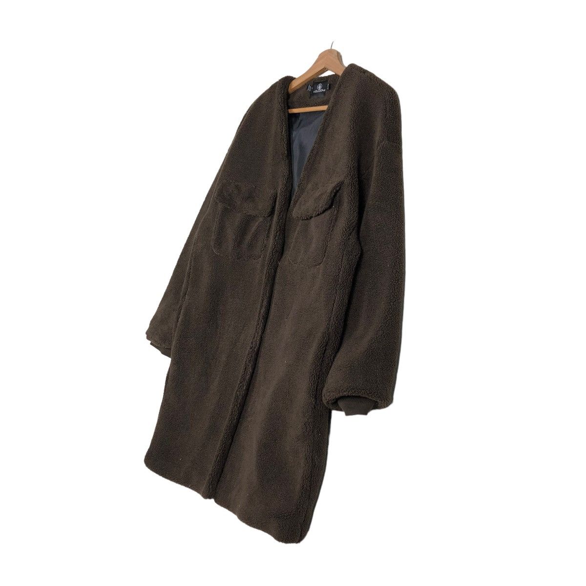 Japanese Brand 🔥RICH BROWN LONG FLEECE JACKET VOLVOM STREETWEAR Size US S / EU 44-46 / 1 - 2 Thumbnail